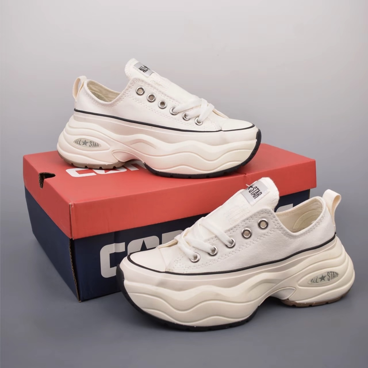 CONVERSE ALL STAR SURGETTRAINER OX 米白 厚底 帆布 休閒 低筒 男女款 31312412210
