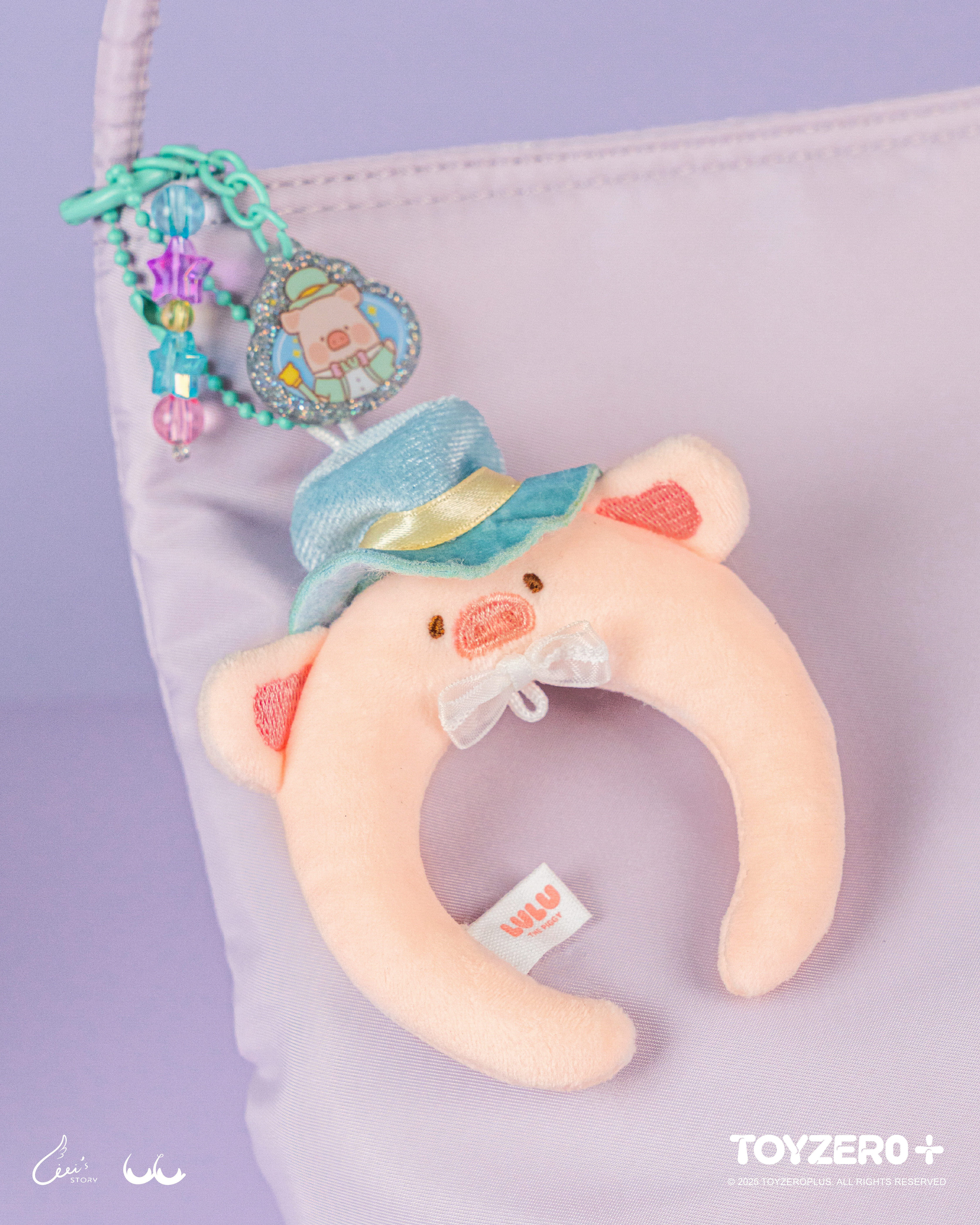 罐頭豬LuLu 繽紛樂園 - 魔術師Lu頭箍毛絨掛件