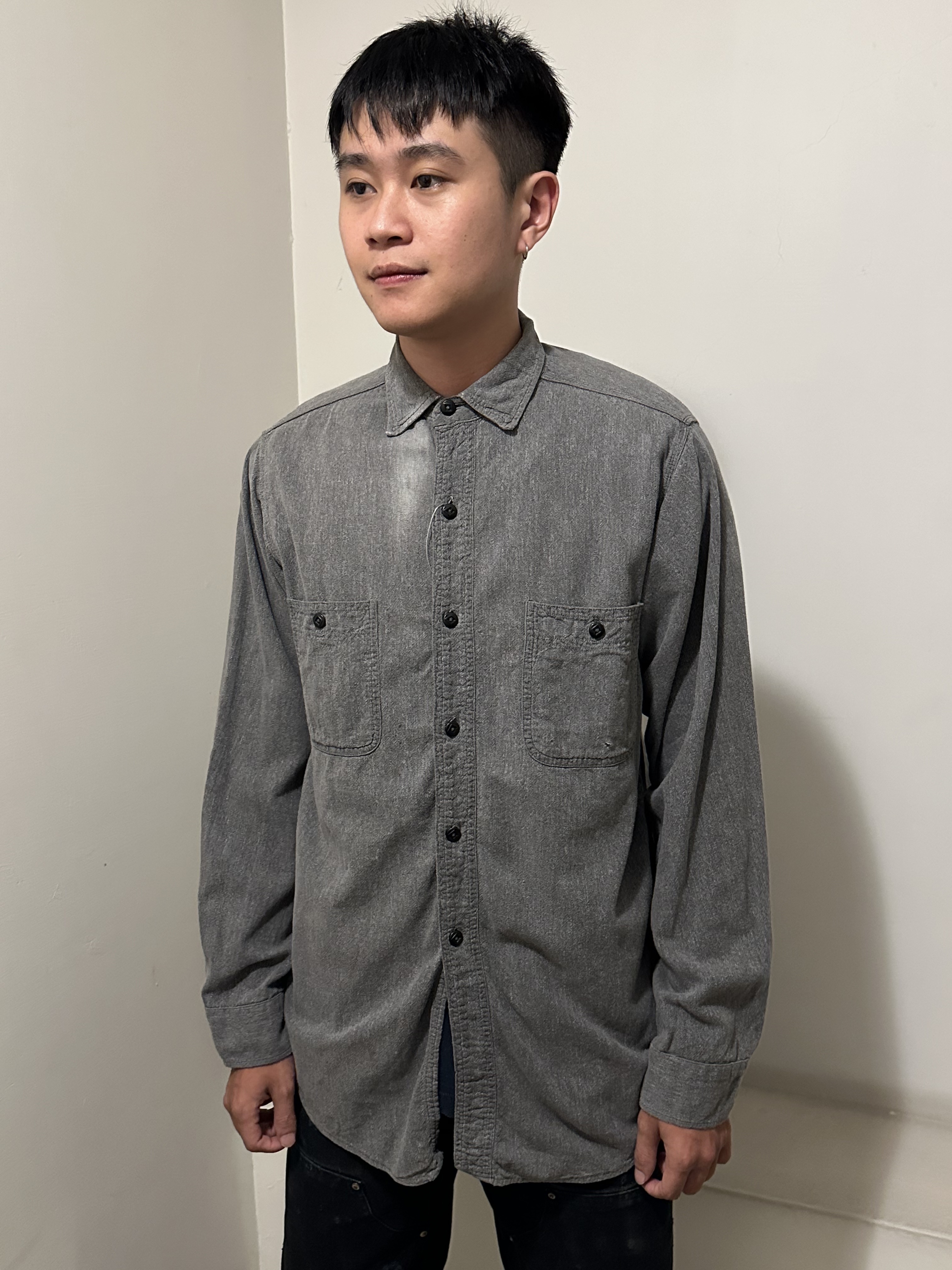 50’s BIG YANK Black Chambray Work Shirt