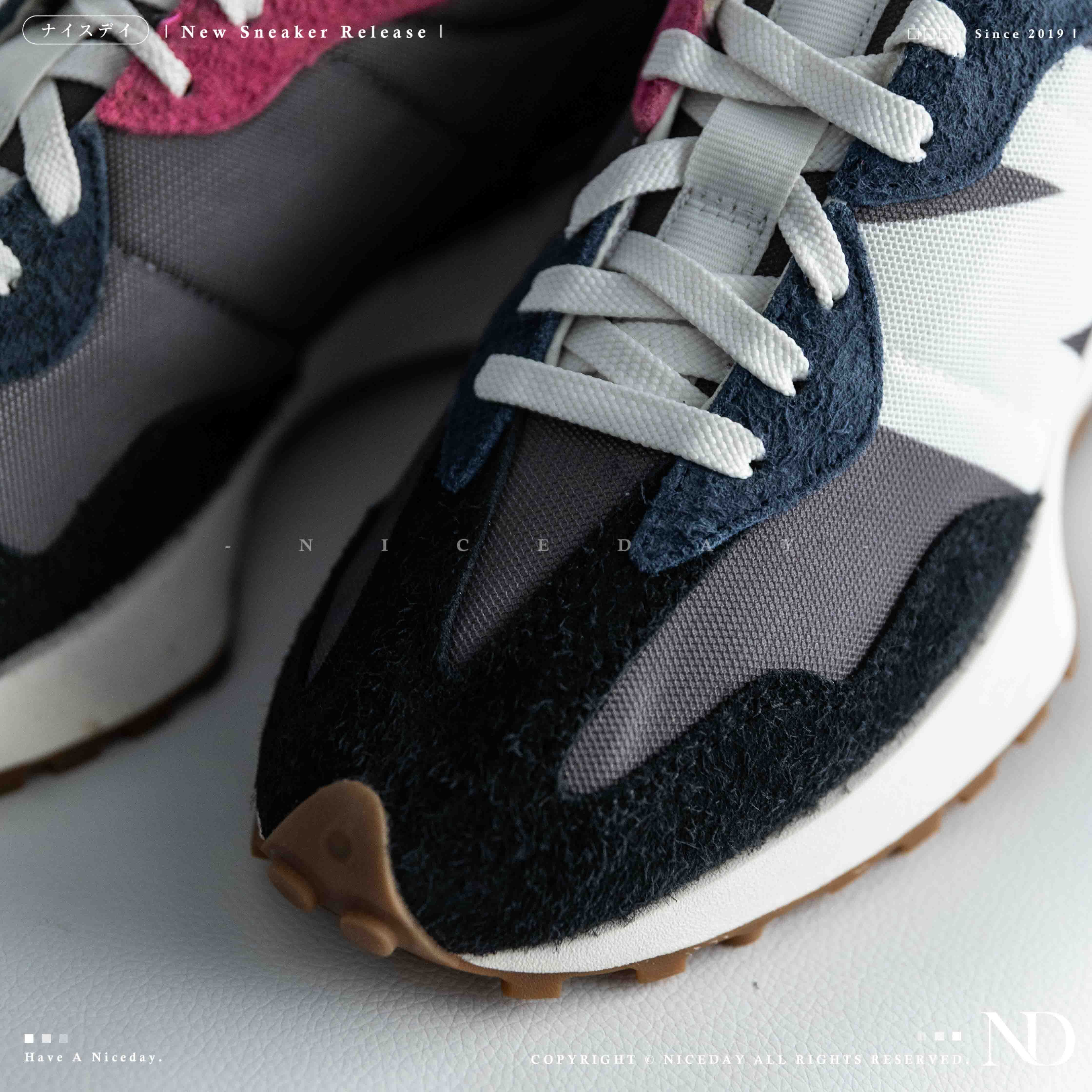 【 零碼出清 】New Balance 327 復古 休閒 黑白藍 灰藍色 MS327SFB