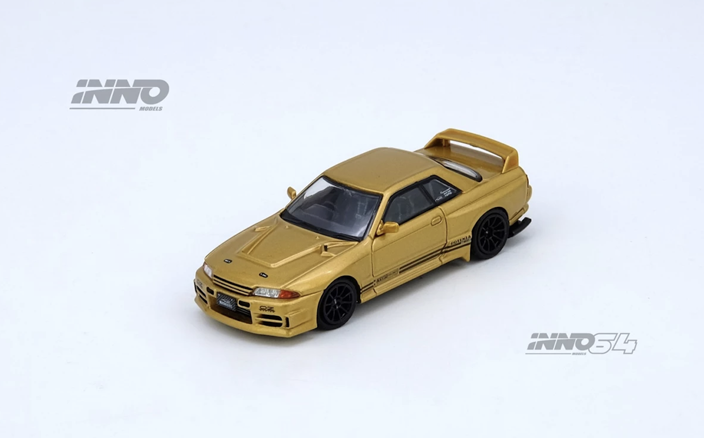 【預訂】INNO64 Die-cast Top Secret BNR32 GT-R (650R) Gold