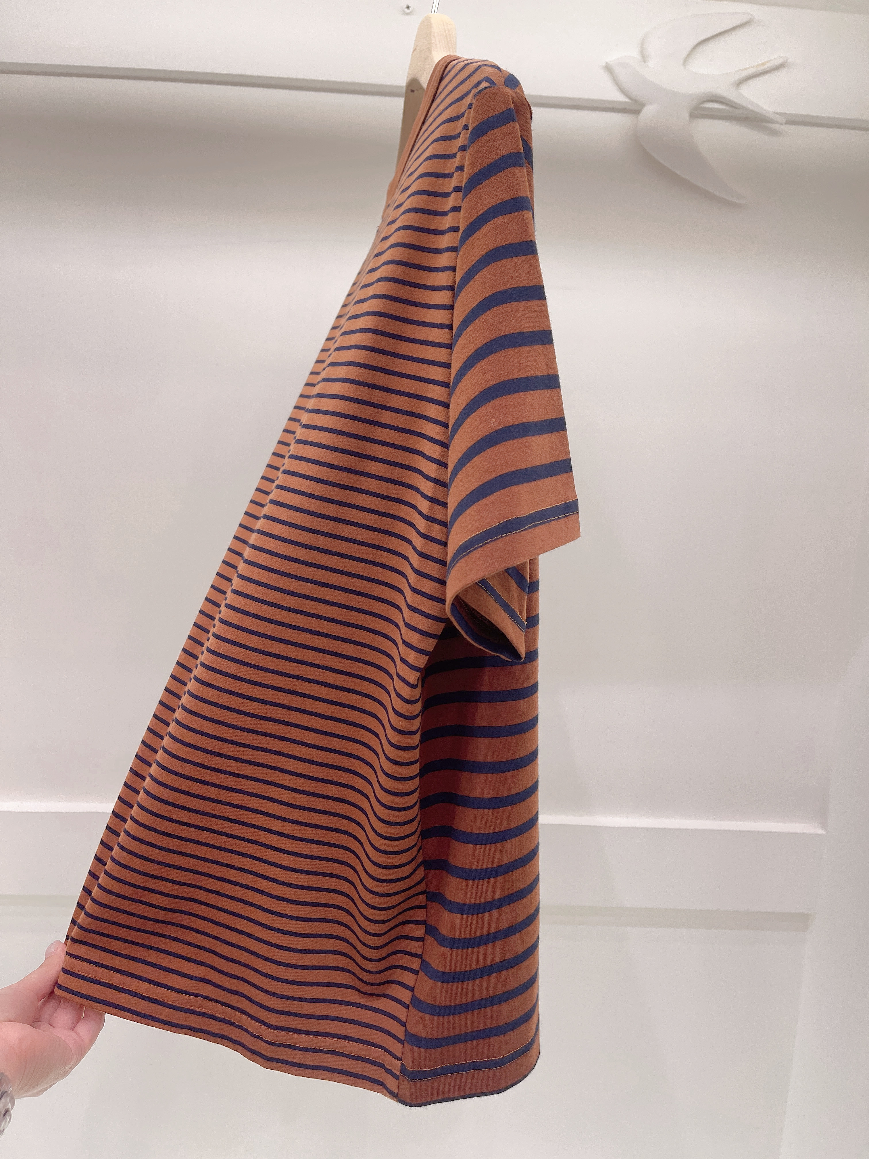 橫條水手造型釦上衣