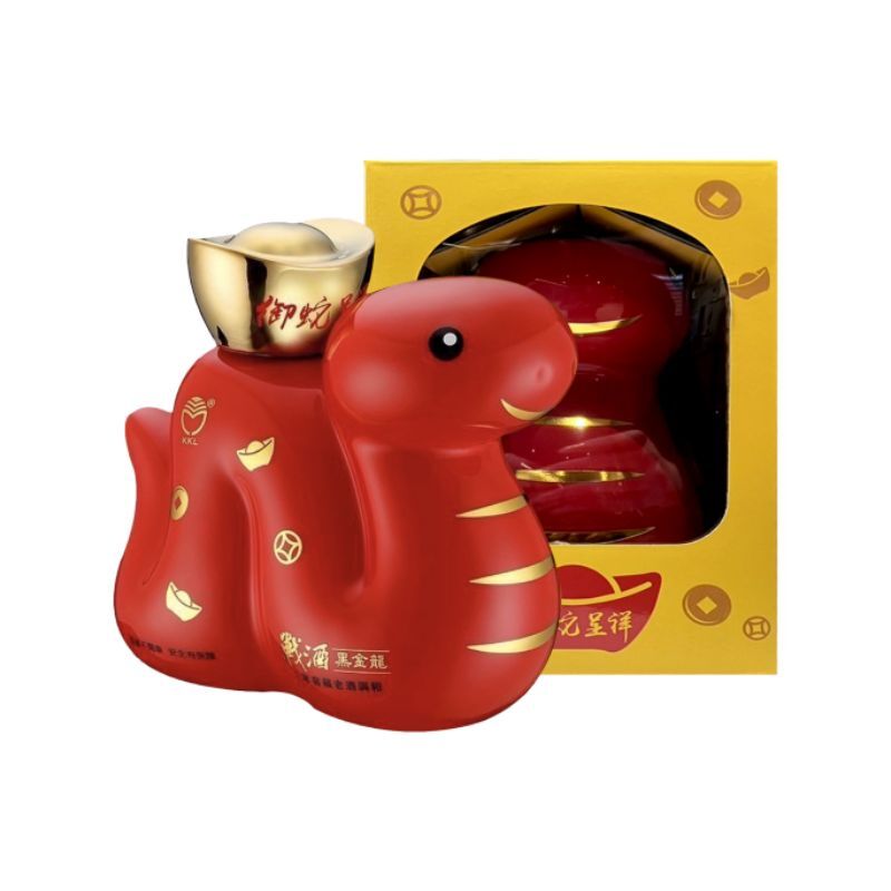 金門高粱46度 戰酒黑金龍：御蛇呈祥紀念酒(紅Q蛇)