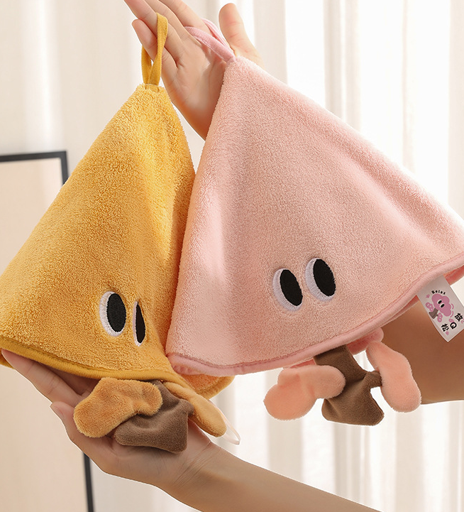 《6154》大眼仔珊瑚絨吸水擦手巾