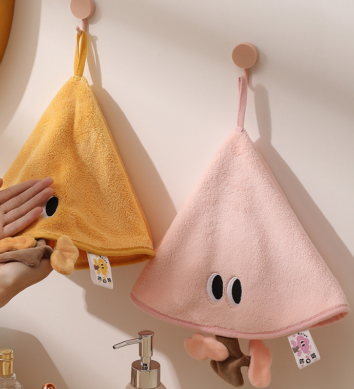 《6154》大眼仔珊瑚絨吸水擦手巾