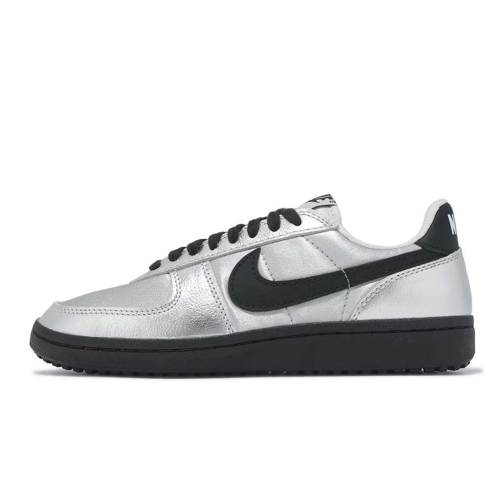 Nike Wmns Field General 女鞋 銀 黑 皮革 德訓鞋 HQ7397-001