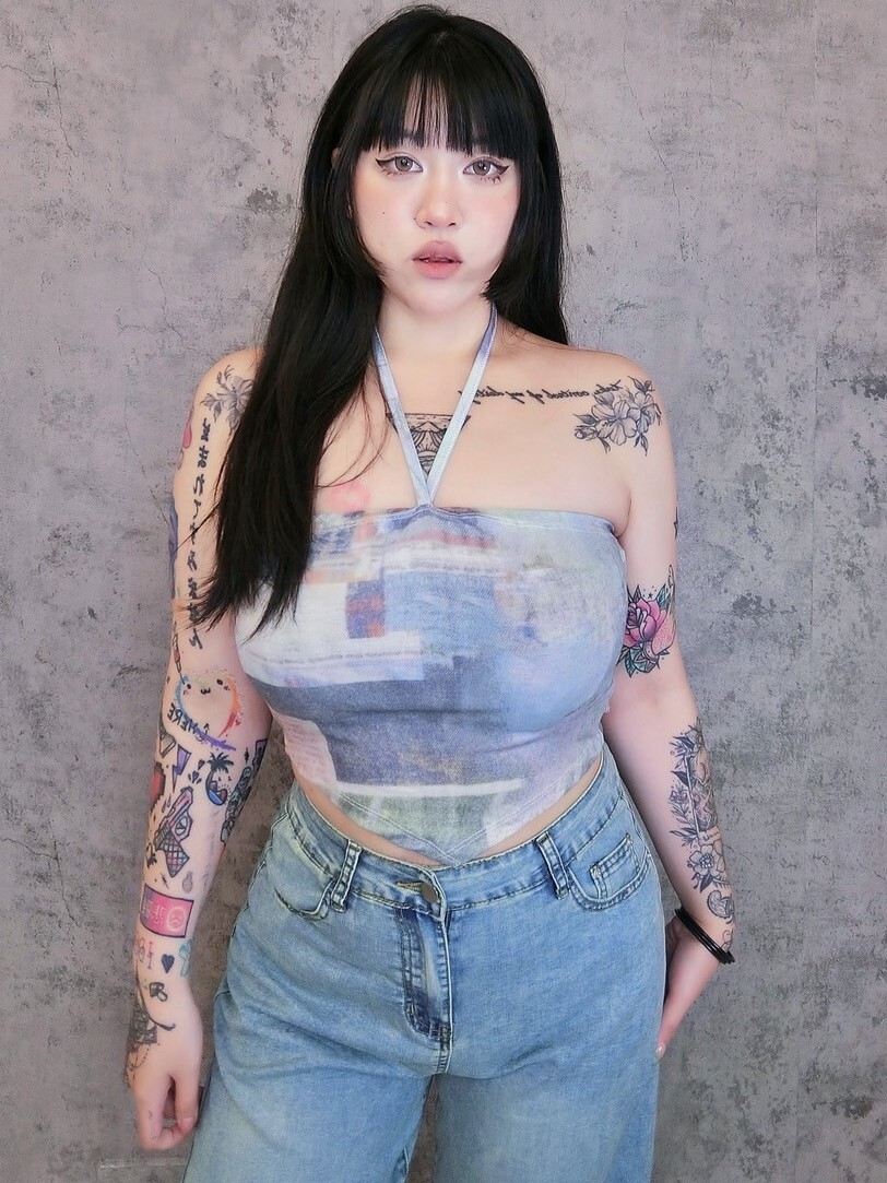 歐風刷舊平口小可愛