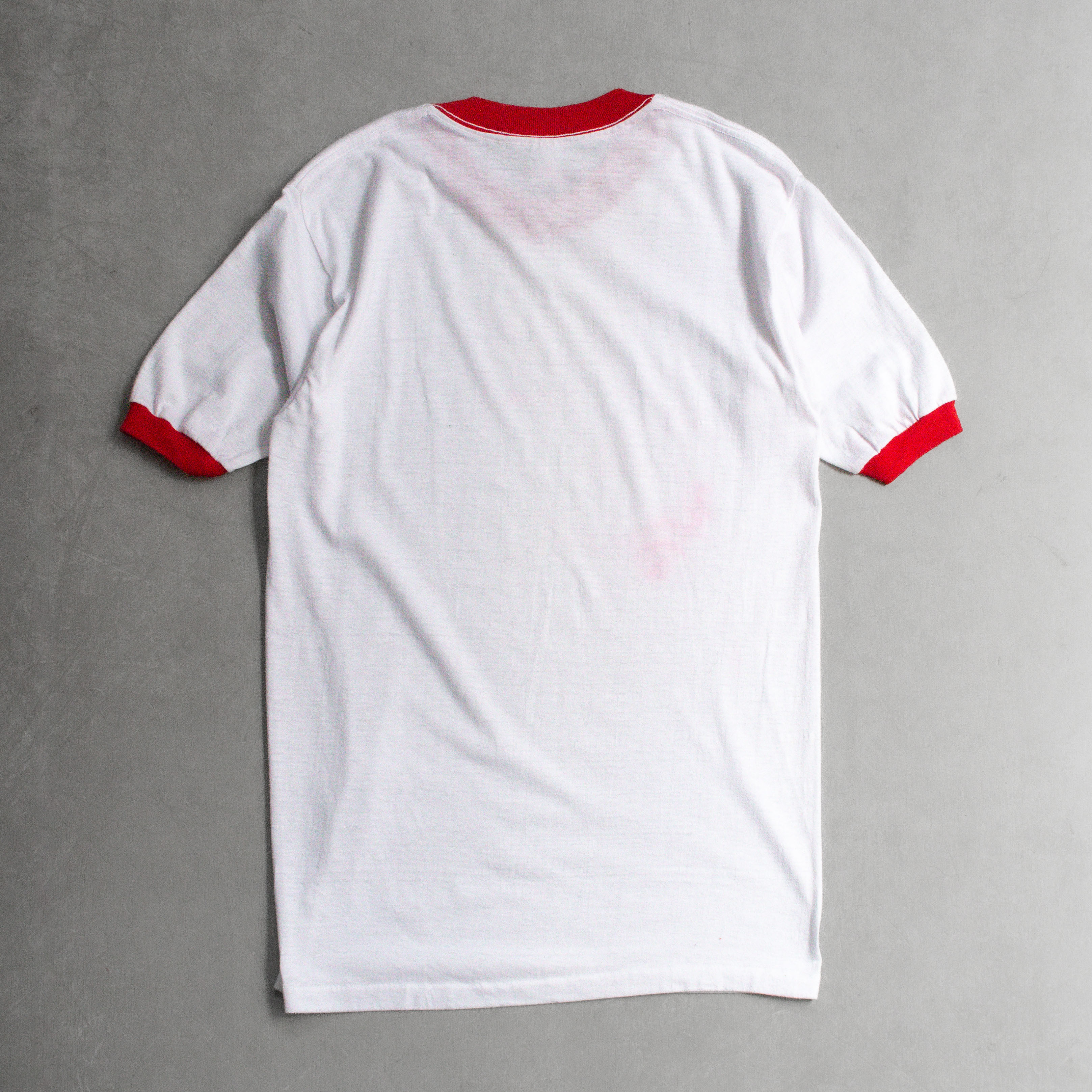 80S HEALTHKNIT RINGER TEE 美國製 素面 紅白 滾邊 短袖 T恤