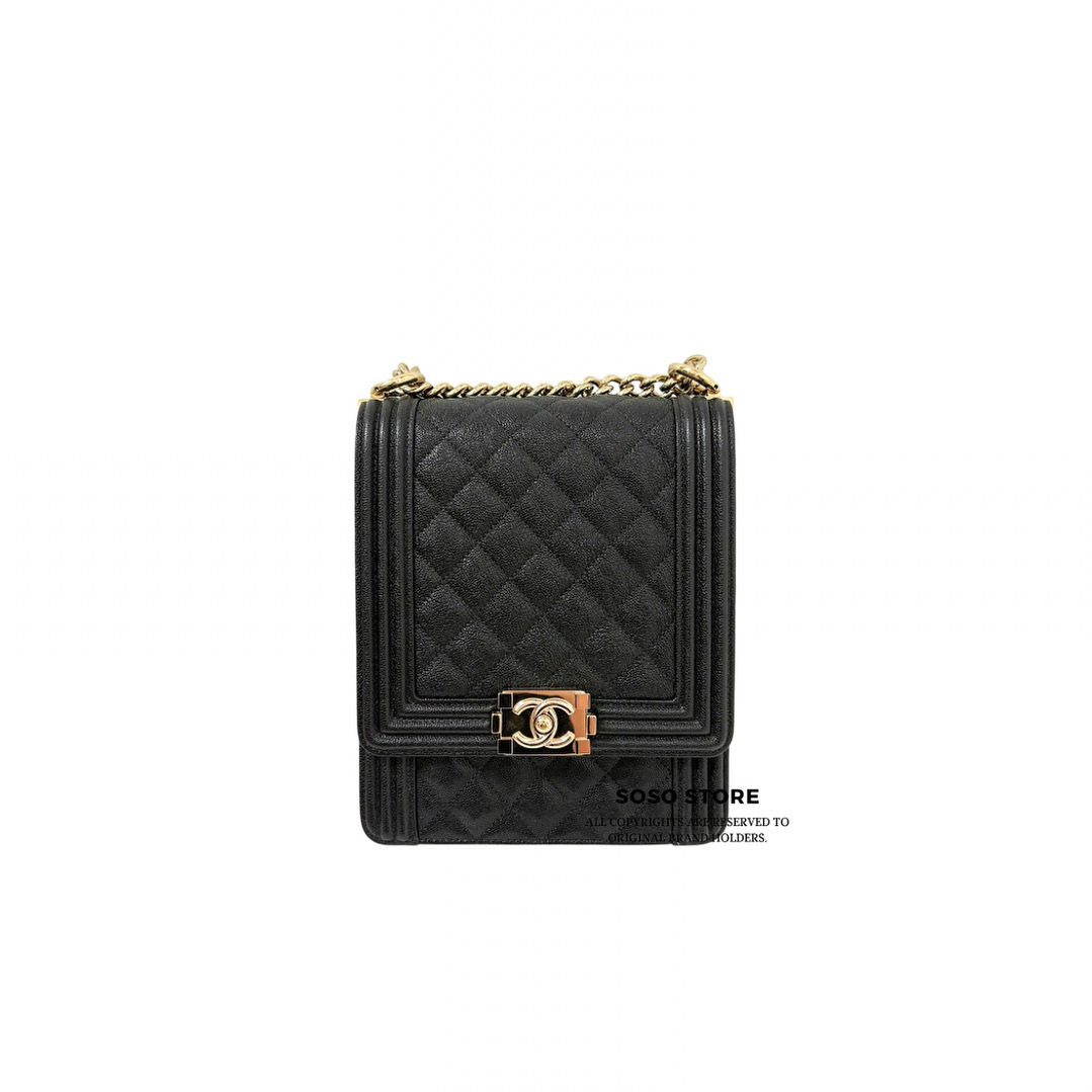 Chanel Vertica Boy - Black / Ghw