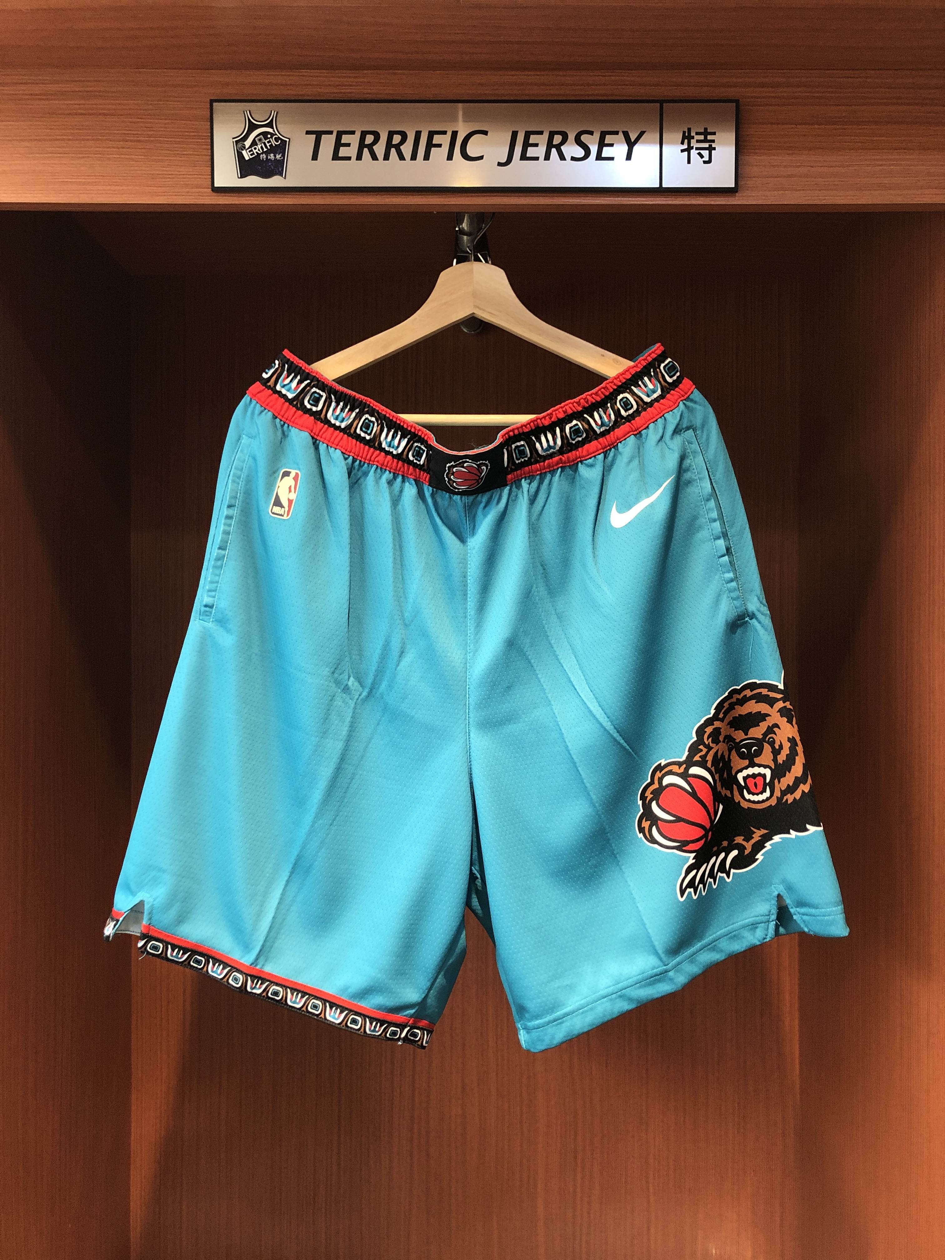 NBA球褲 Memphis Grizzlies 曼非斯灰熊復古球褲 HWC Nike Swingman Shorts 球迷版 有口袋 全新