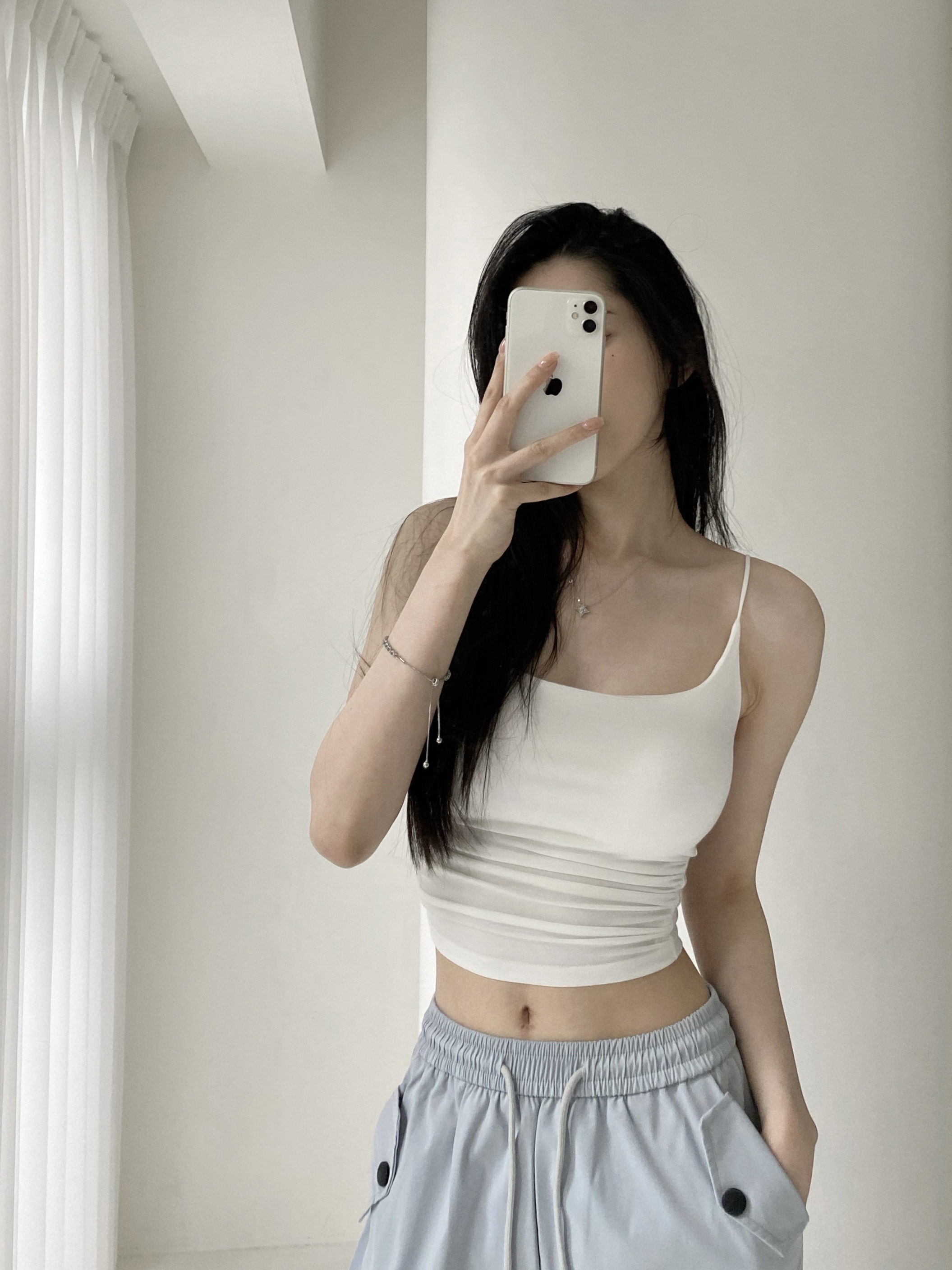 美胸莫代爾抓皺BraTop