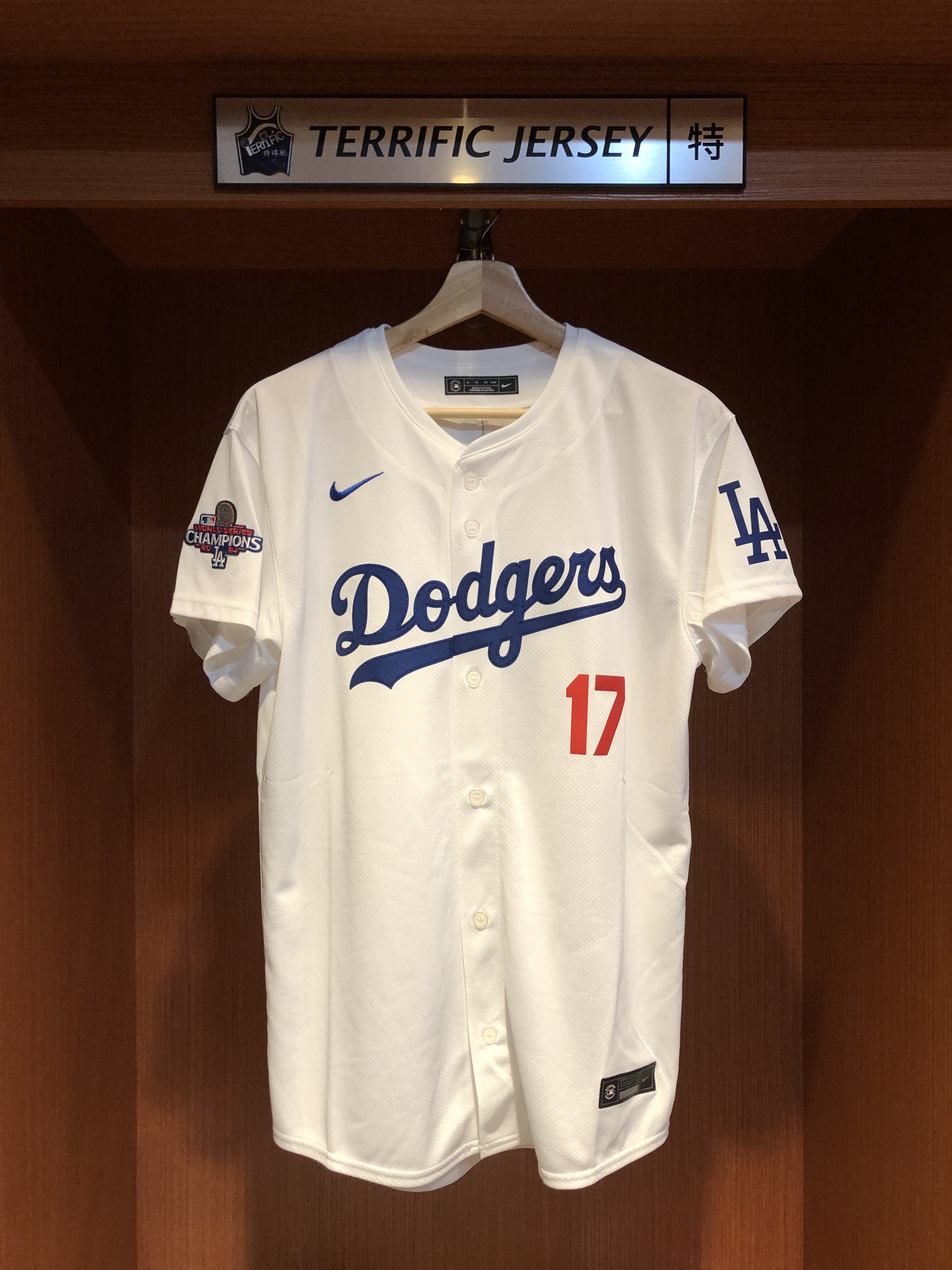 MLB球衣 Shohei Ohtani 洛杉磯道奇白 冠軍臂章 大谷翔平 Nike Limited Player Name Youth Jersey 球迷版 青年版 熱轉印 全新