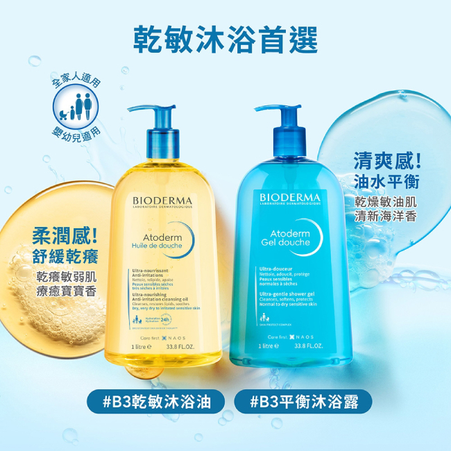 【貝膚黛瑪】舒益沐浴露/沐浴油 1000ml