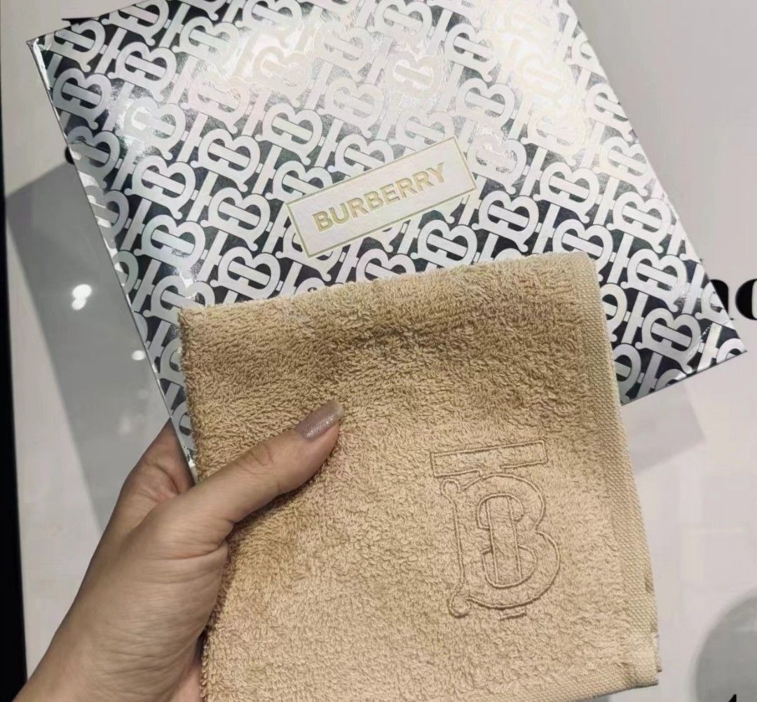 Burberry Face Cloth Towel 經典logo毛巾仔|含銀色包裝