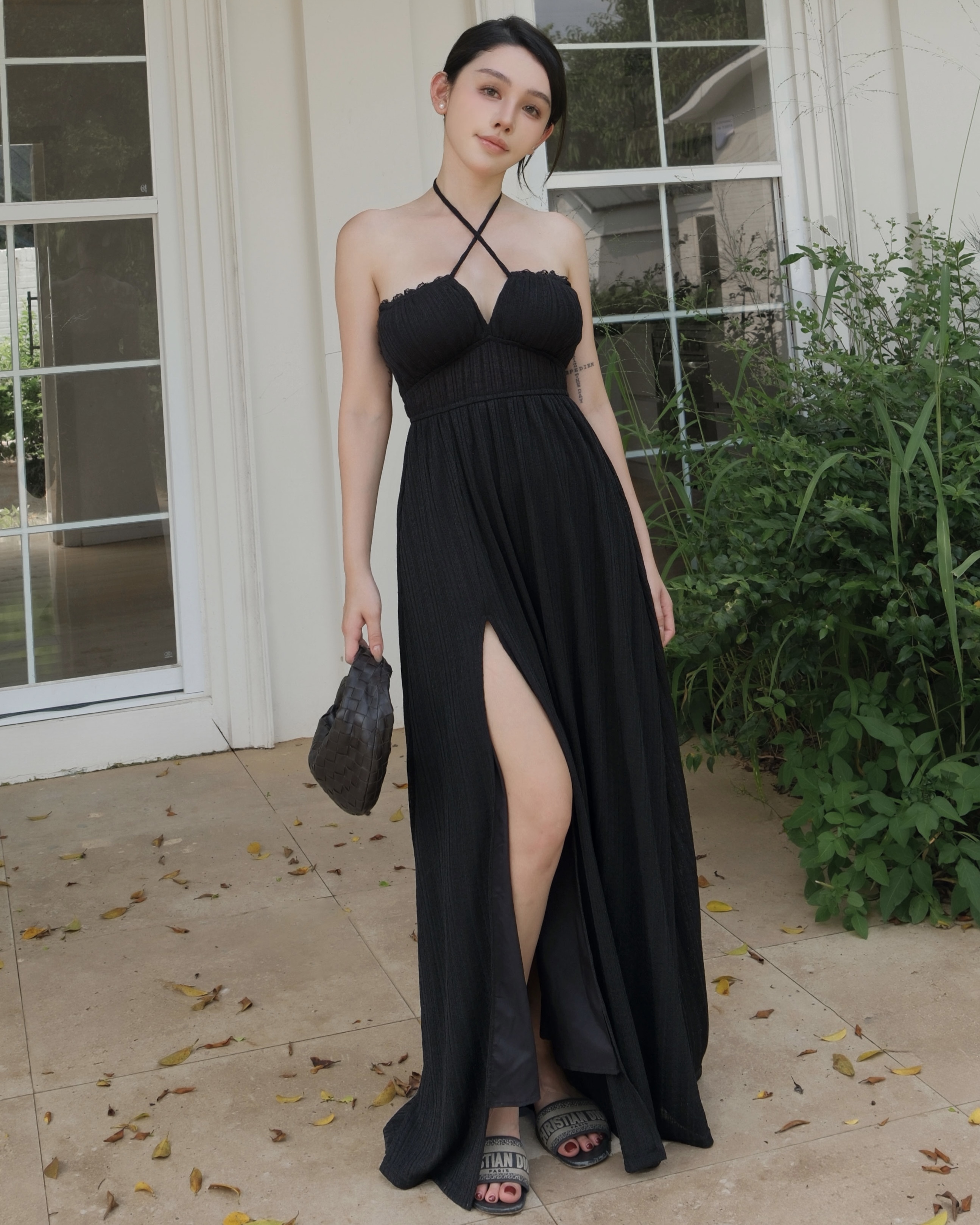 訂製-渡假兩穿密紗針織長洋