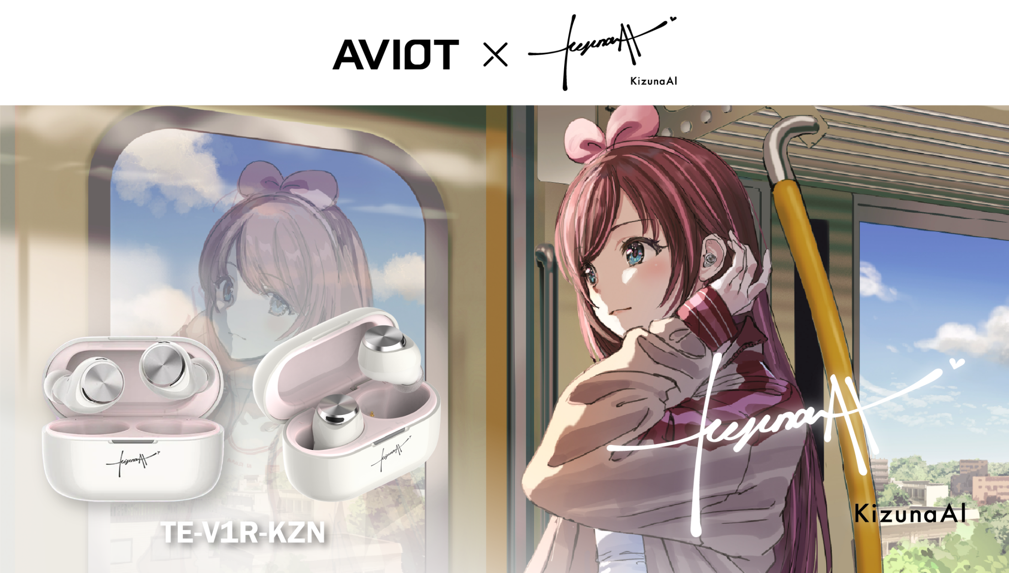 「ACG.GO」「預購」AVIOT  TE-V1R-KZN ｜《Kizuna AI 絆愛》無線耳機