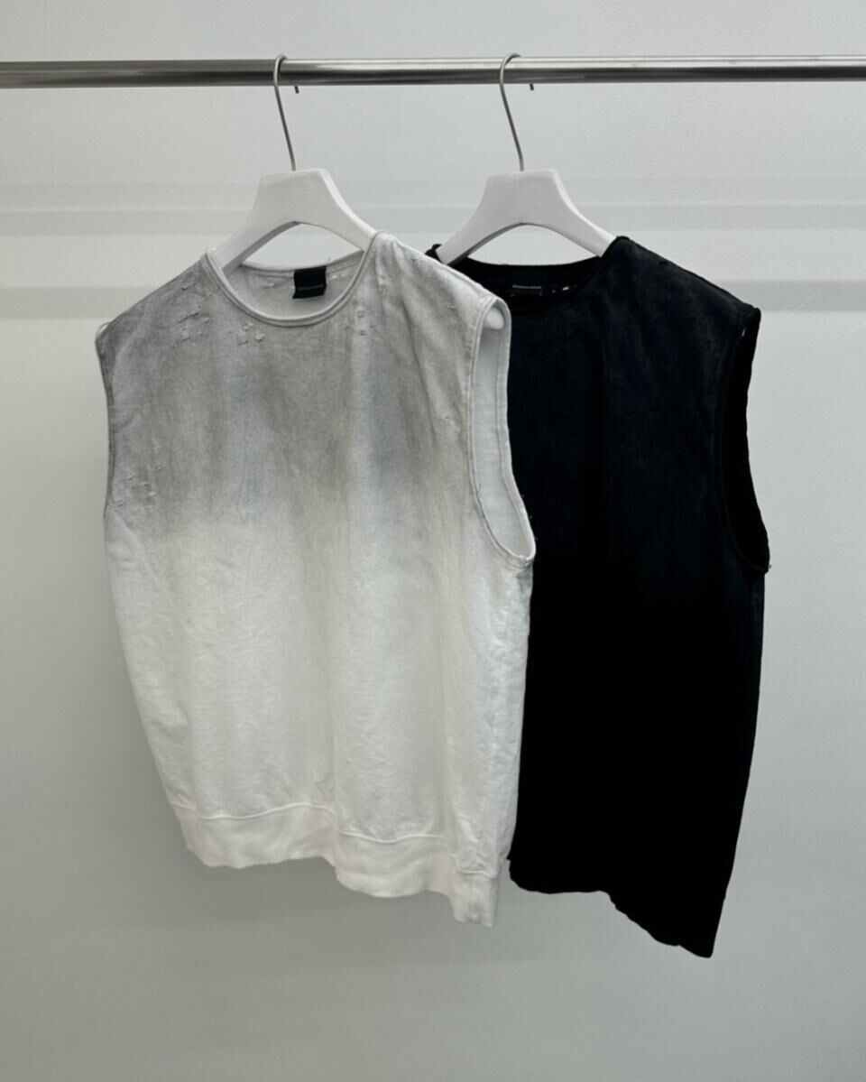 仿污淨色背心 WELL DONE-143V