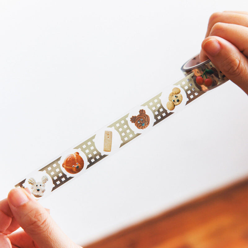 餅乾 箔押限定款 Soda 透明PET膠帶 寬20MM ｜KING JIM