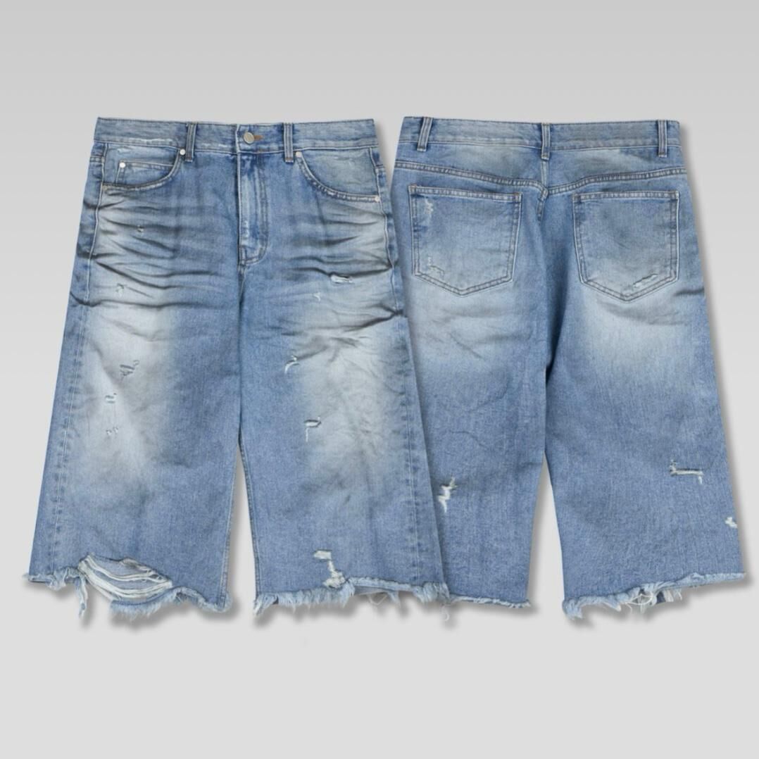 洗水破洞牛仔短褲 WELL DONE-149P