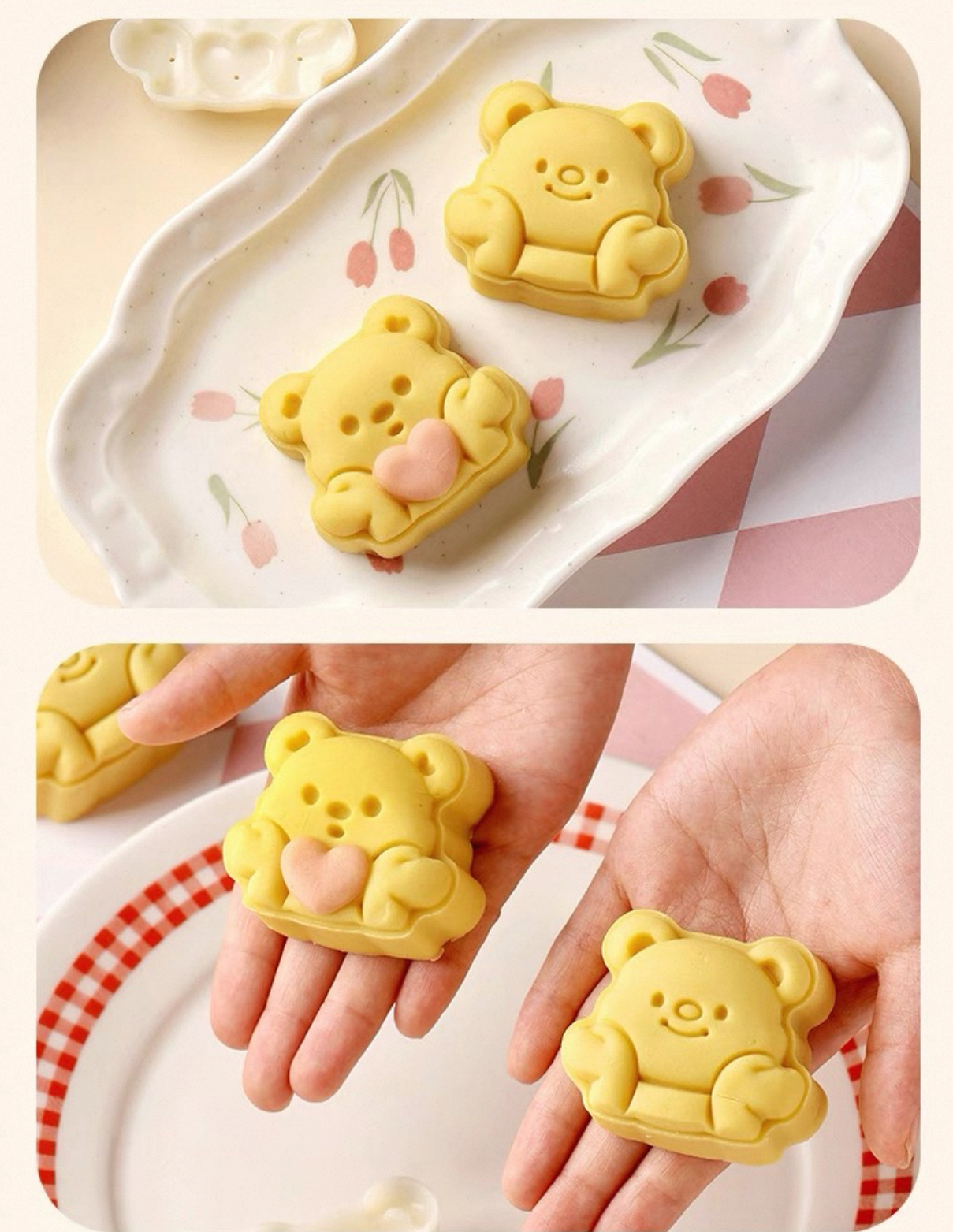 50g開心熊仔款-月餅模(連2模片)