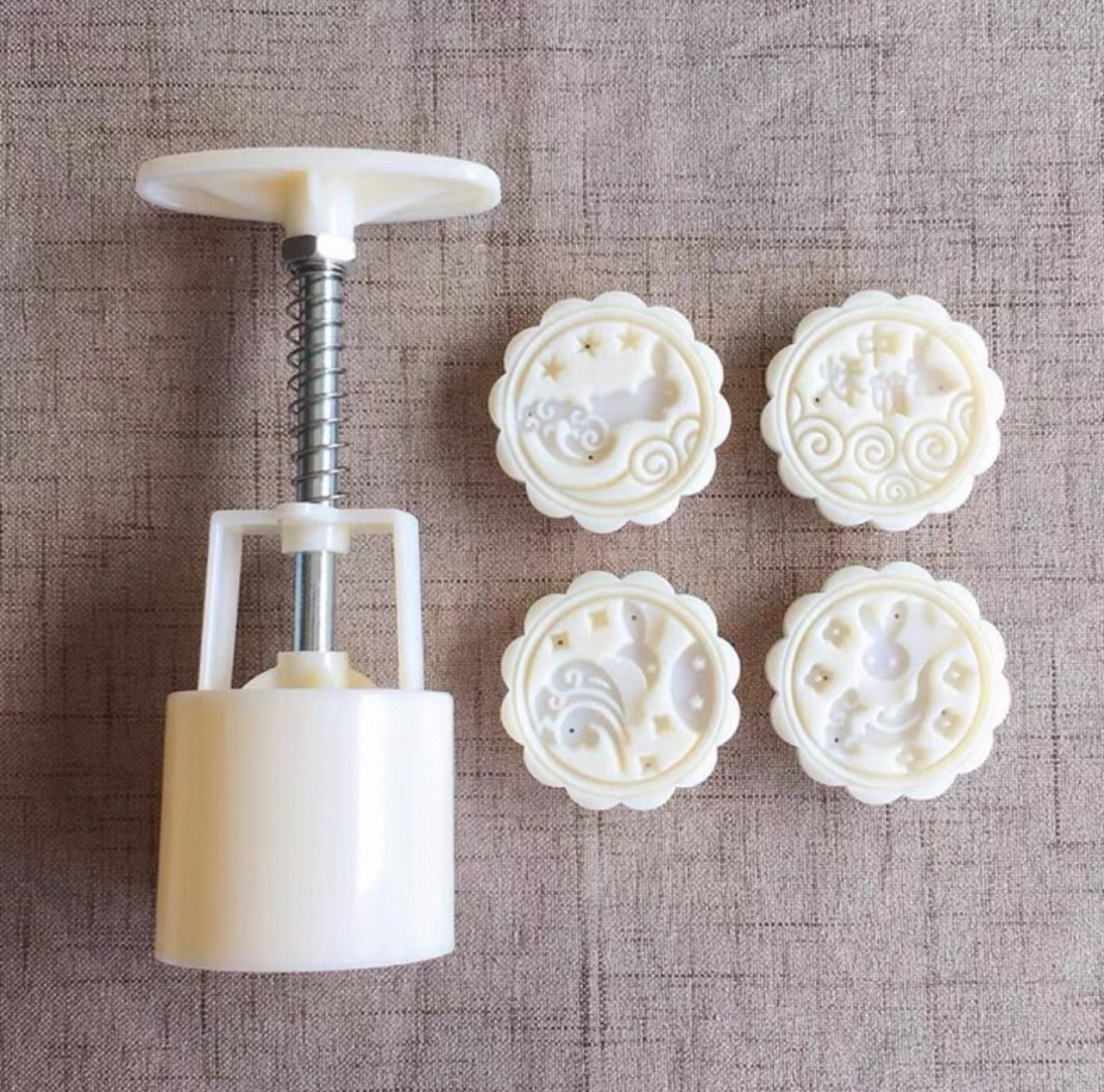 50g中秋月兔款-月餅模(連4模片)