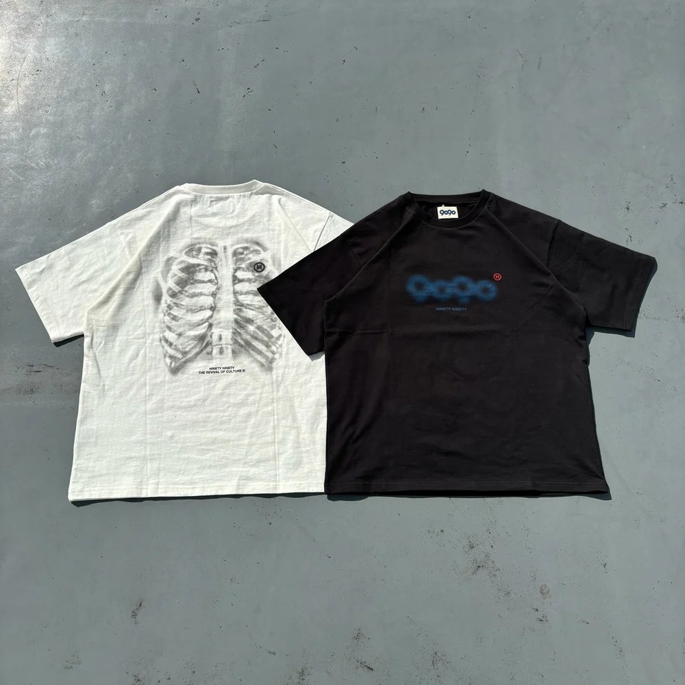 9090 X-ray Bone Tee 字體 骨頭 短袖 NN1995