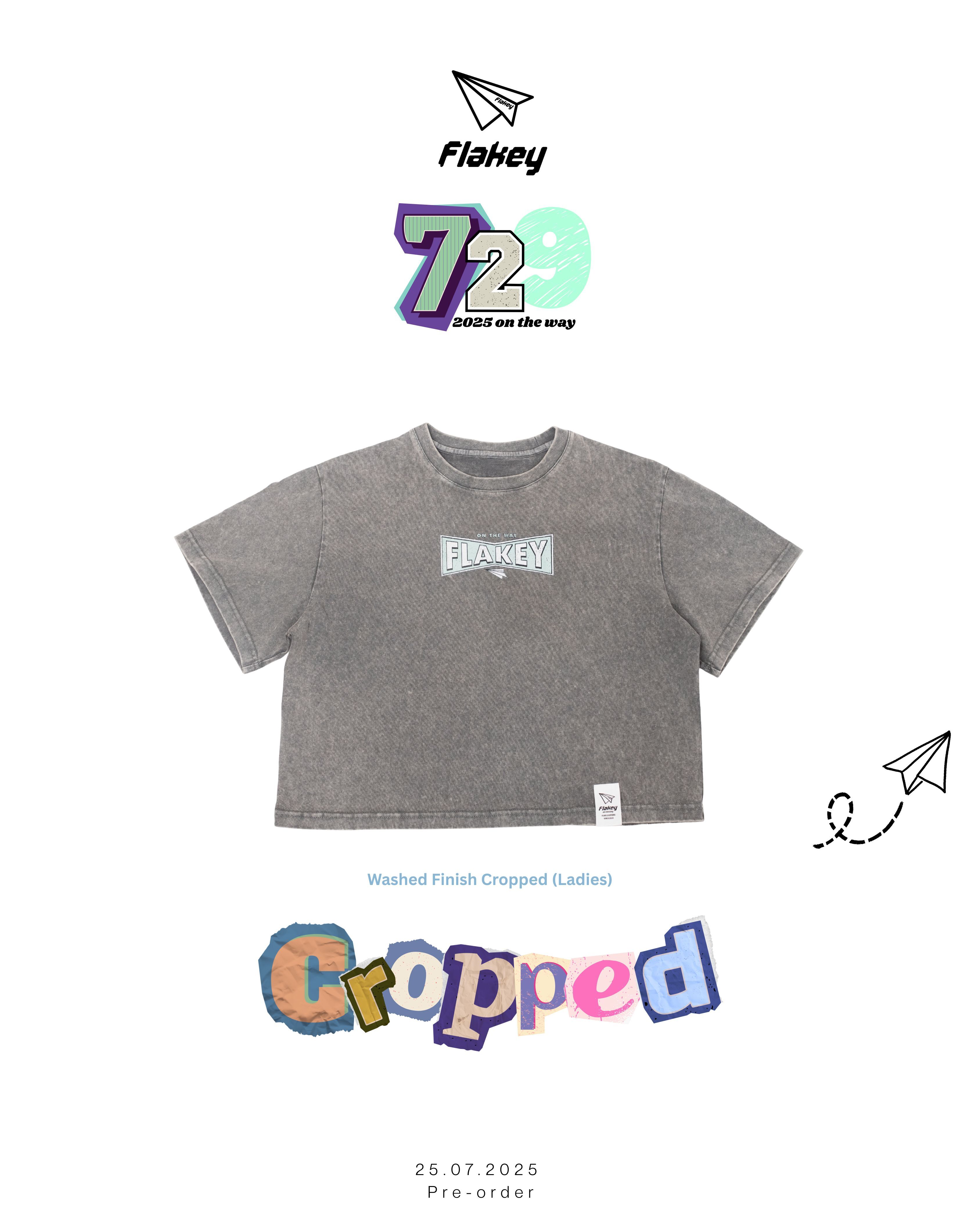 729 Snow-Washed Collection (Crop Tee + Cap or Pouch) Set 4