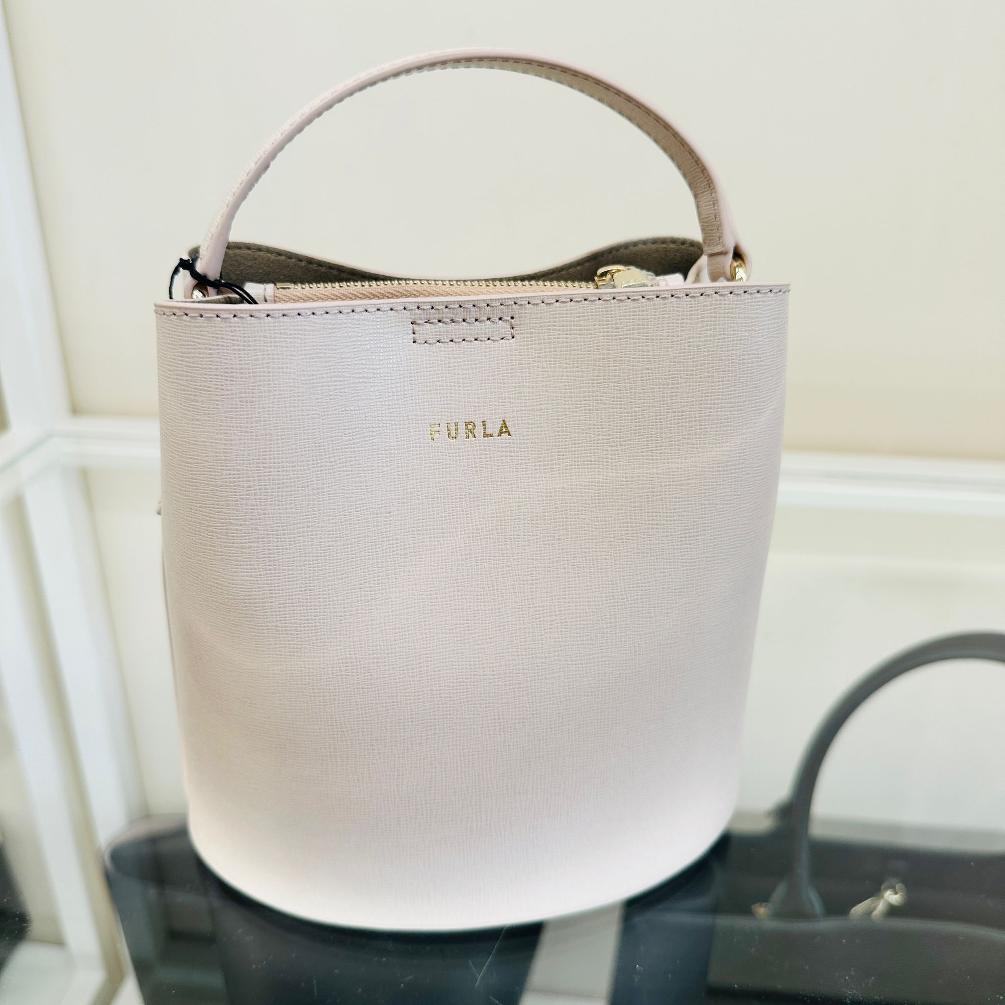 【直播】Q072407 Furla Danae 粉紅色水桶包