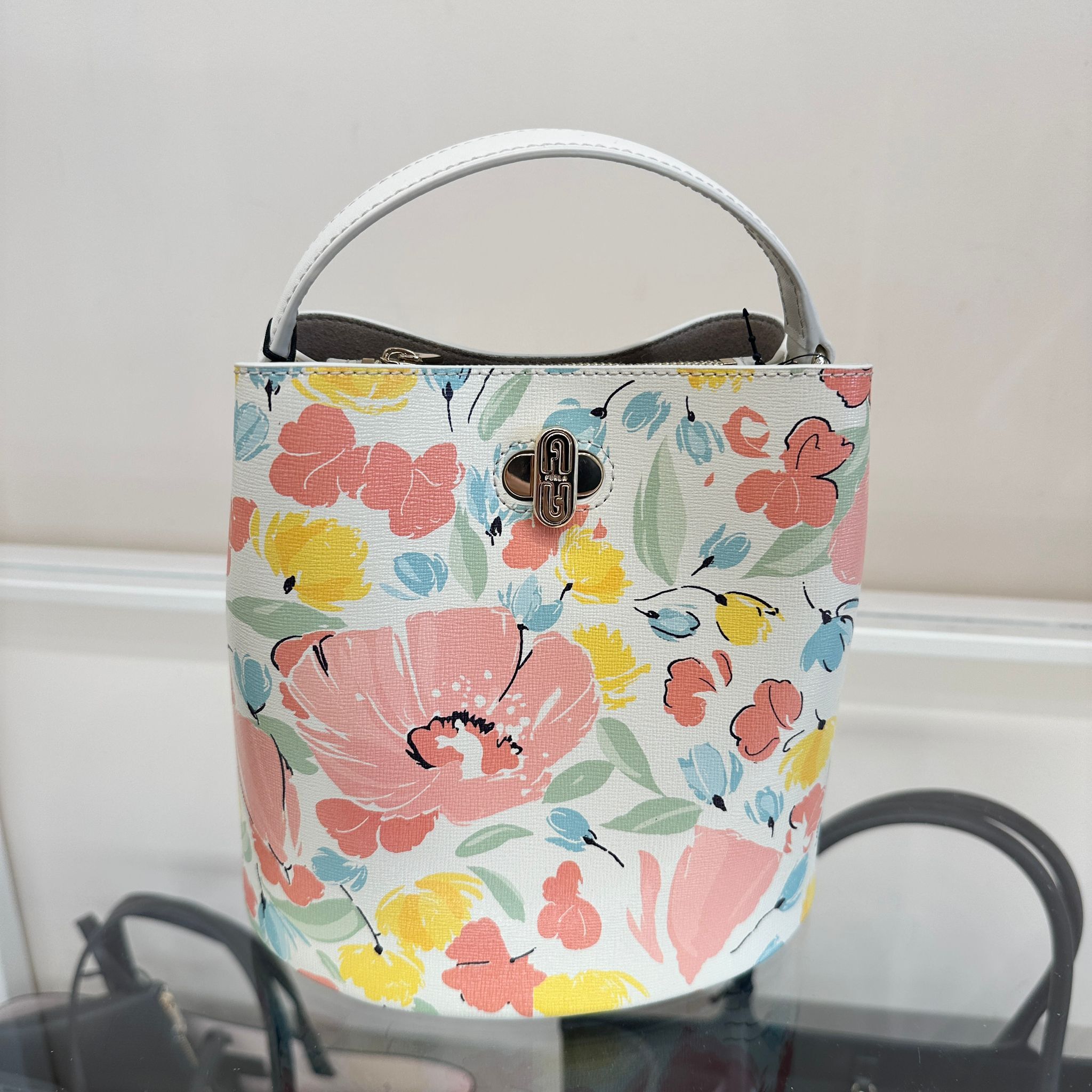 【直播】Q072408 Furla Danae 彩花水桶包