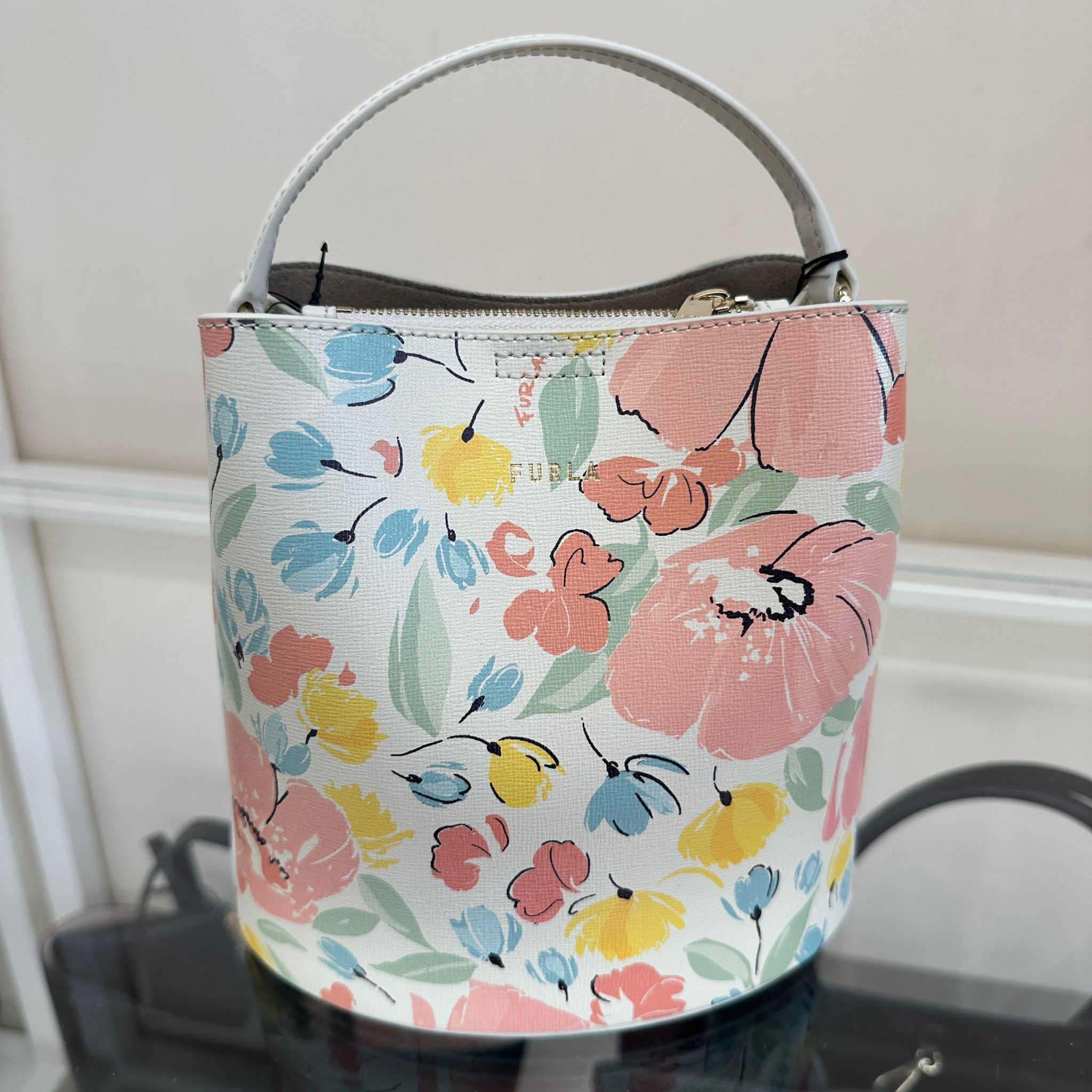 【直播】Q072408 Furla Danae 彩花水桶包