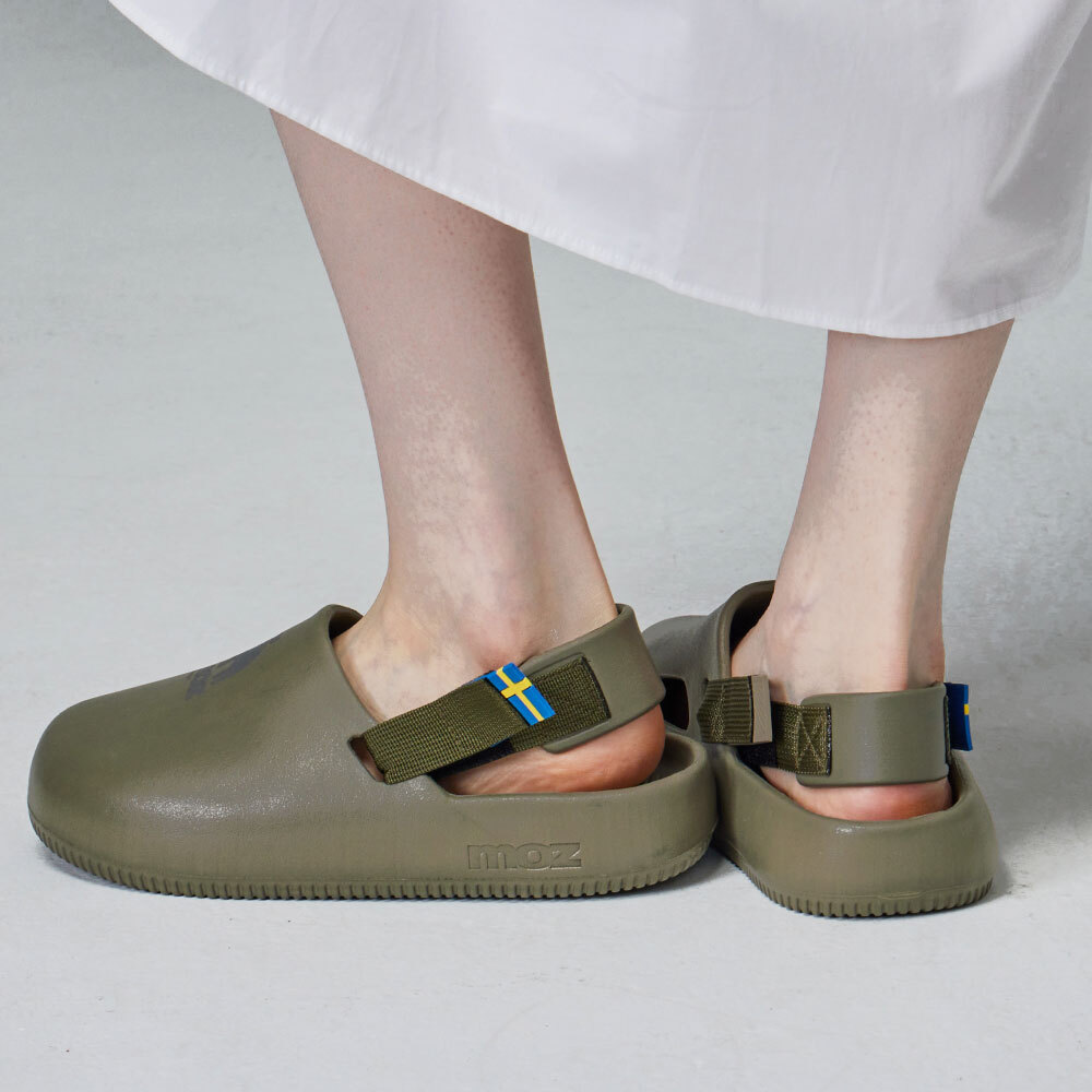 moz 巧巴達二代 舒適度升級 eva 2way 涼拖鞋(墨綠)