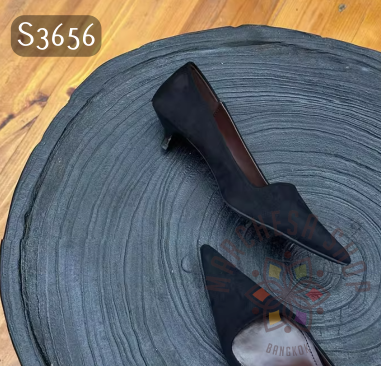 S3656 - 羊皮簡約尖頭低踭鞋