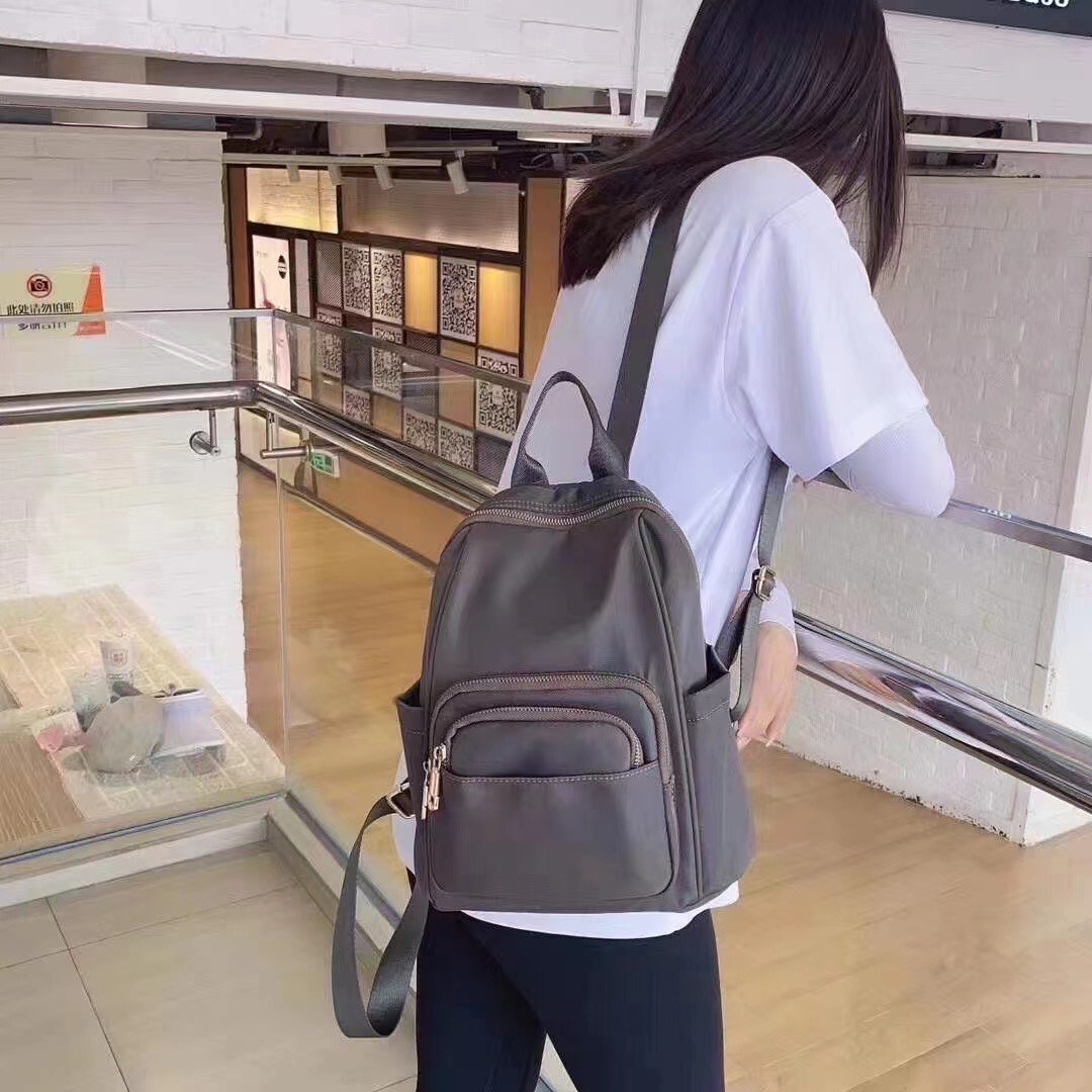 16065-休閒尼龍橄欖型防潑水後背包