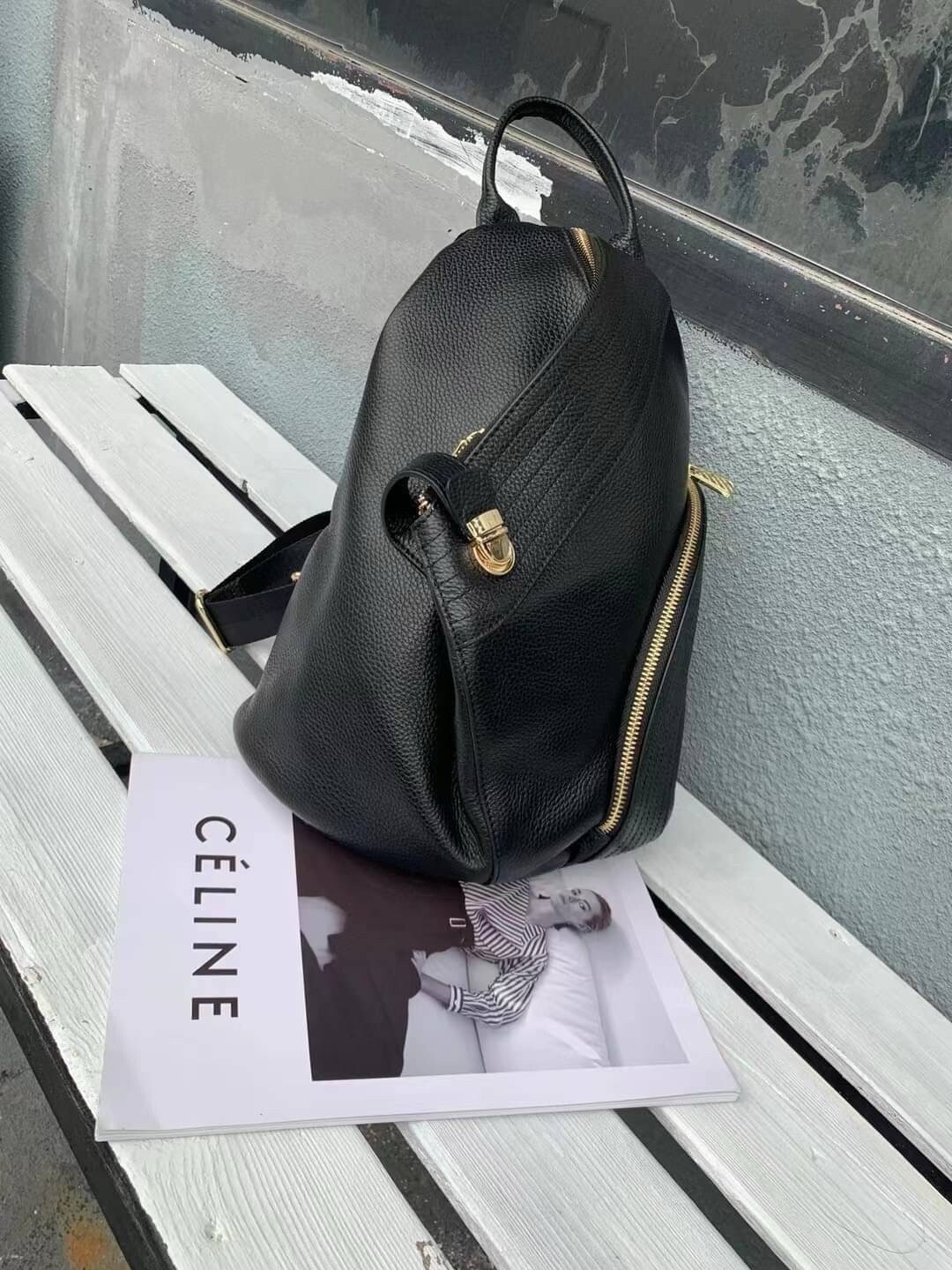 【7708-個性鎖釦後背包】