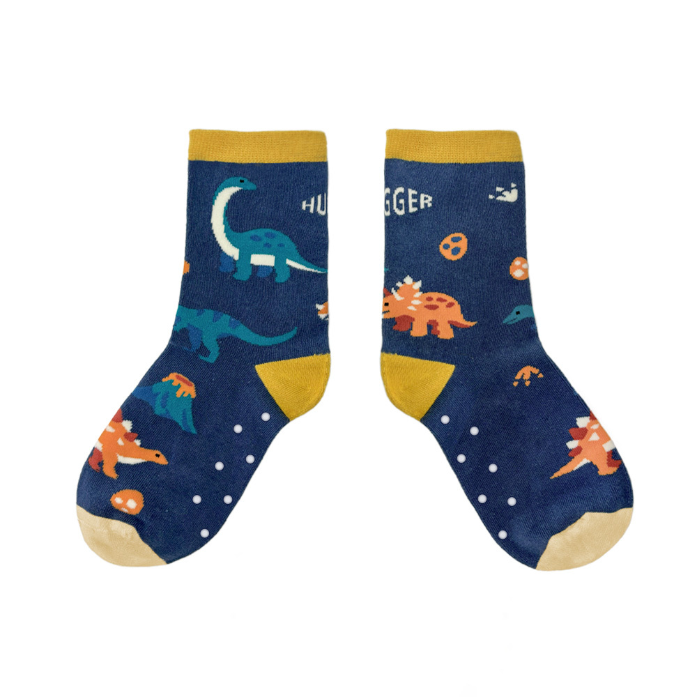 舒適中筒棉襪-親子組合 快樂恐龍 (兒童襪+成人襪子)