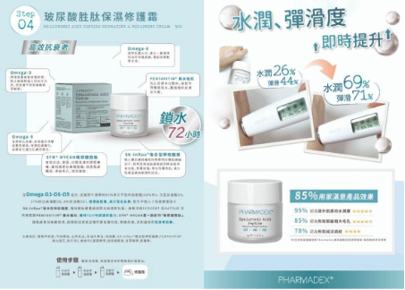 Pharmadex三原玻尿酸精華液(大中小分子)30ml x3+玻尿酸胜肽保濕修護霜50g