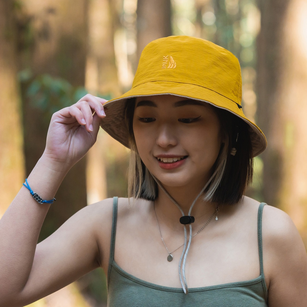 ＊2.0升級版＊INUK 雙面漁夫帽 | 黃咖