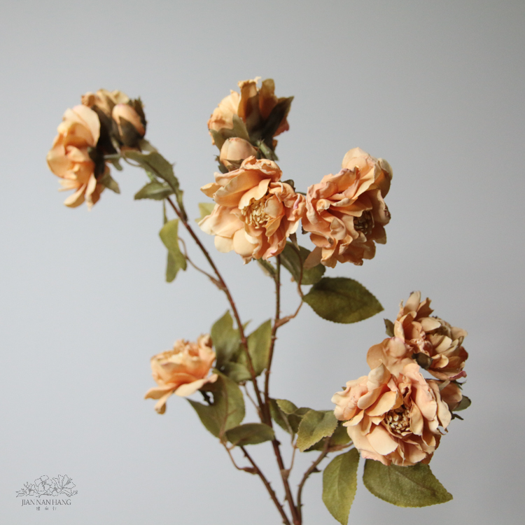 人造花 長枝玫瑰  5色