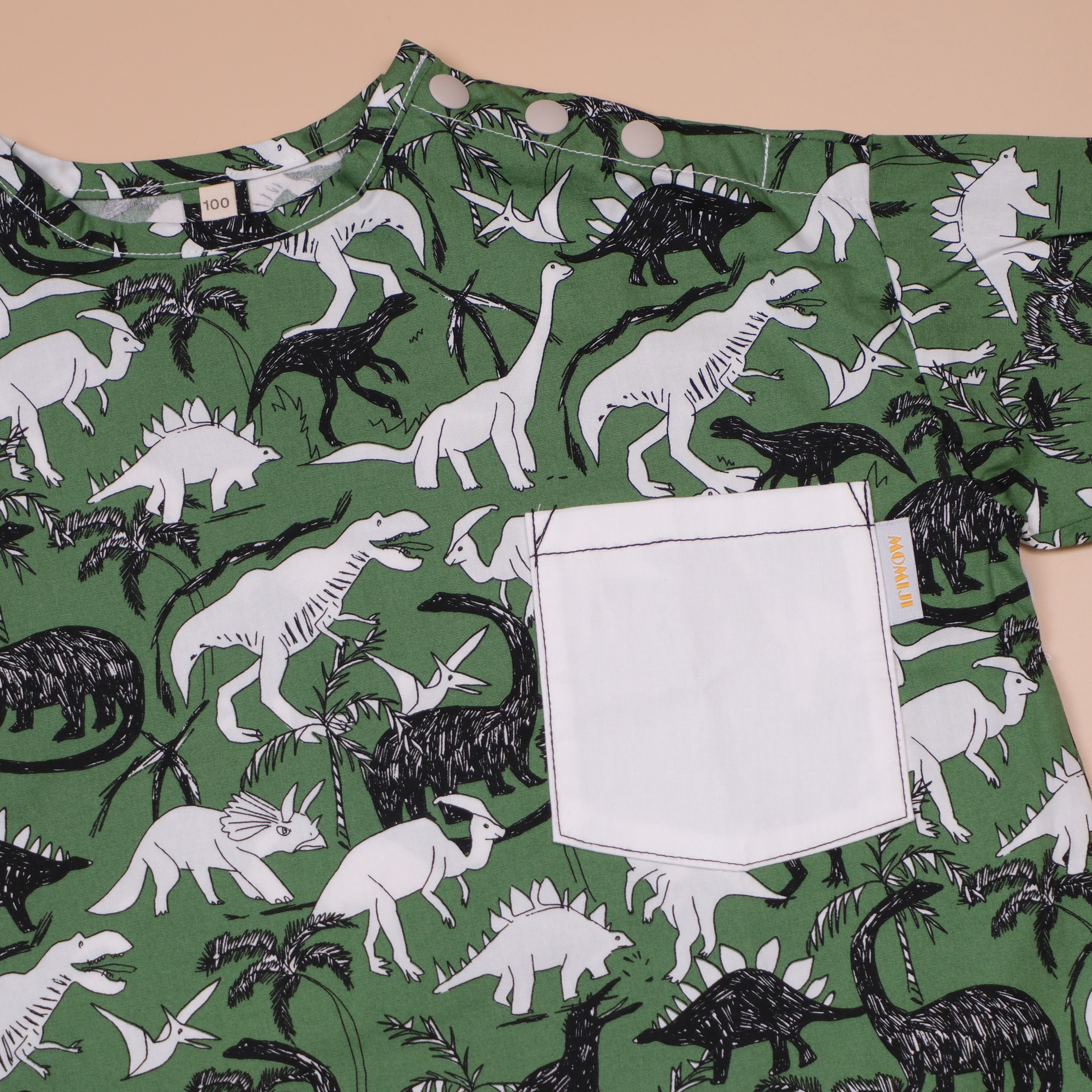 Ｍori Mori日常系列 𖤣𖤥 恐龍草綠 𖤣𖤥 短袖上衣