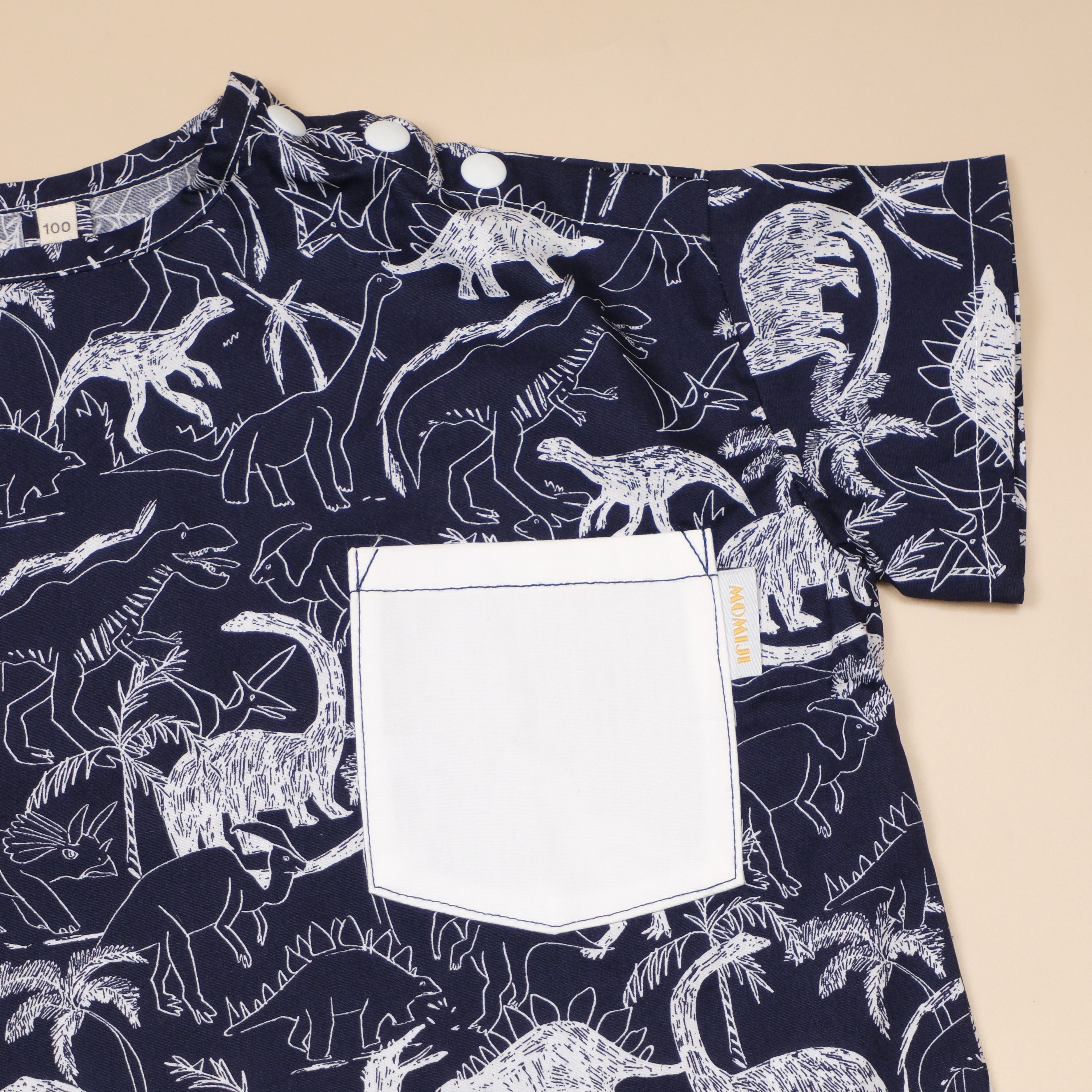 Ｍori Mori日常系列 𖤣𖤥 恐龍藏青 𖤣𖤥 短袖上衣