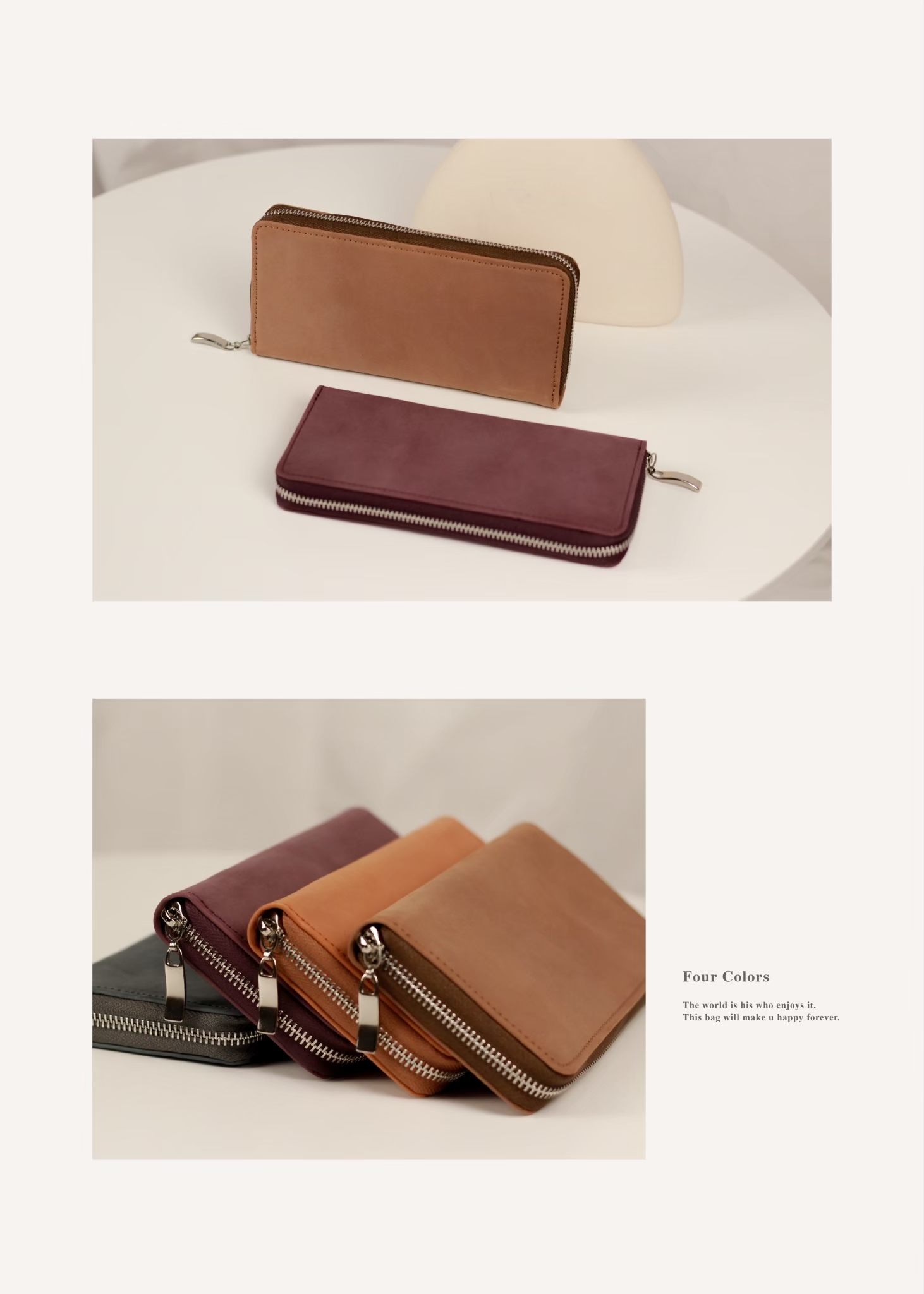 頭層牛皮觸感溫潤,手握即感受不同