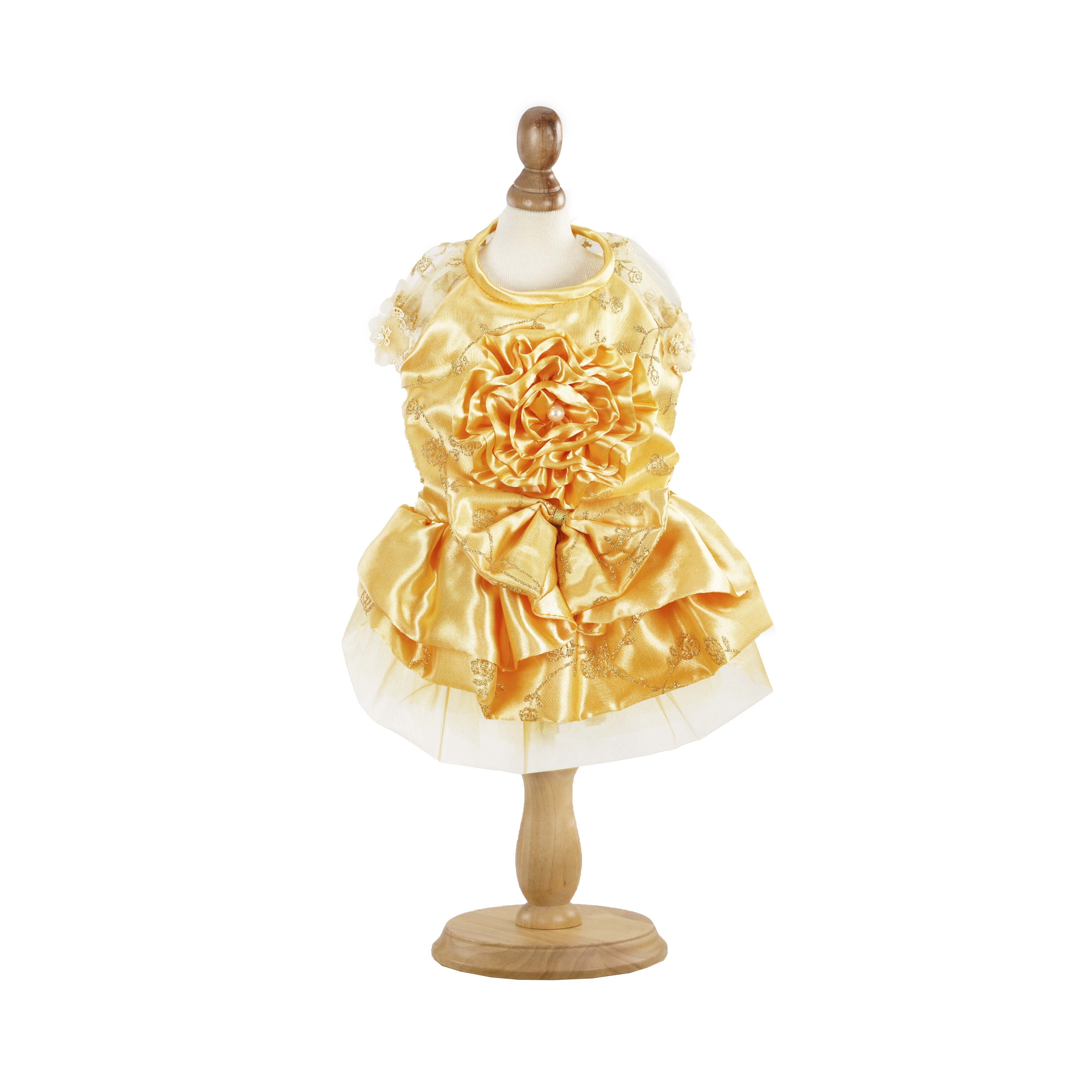 Yellow Rosy Princess Dress (excluded Headband)