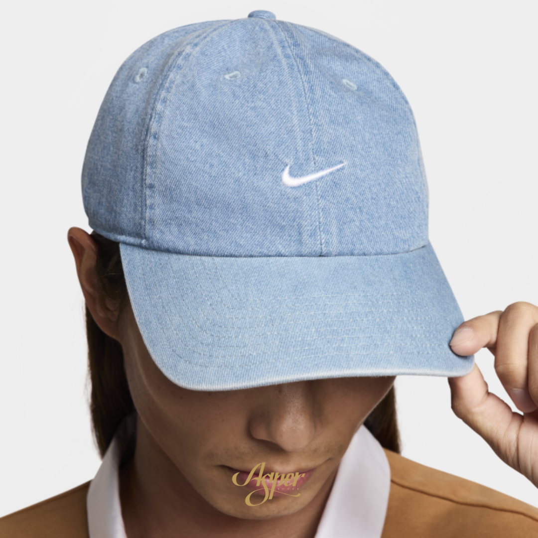 Nike Club Denim Cap 刺繡 水洗 老帽 黑 HF0383-010 藍 HF0383-429 VI