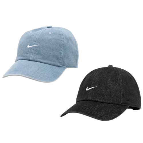 Nike Club Denim Cap 刺繡 水洗 老帽 黑 HF0383-010 藍 HF0383-429 VI