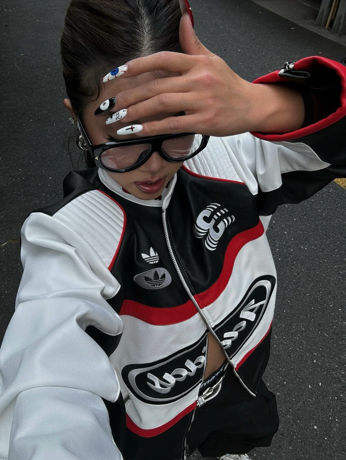 Adidas Originals SS25 Racing PLEATHER JACKET 仿皮賽車外套 兩色