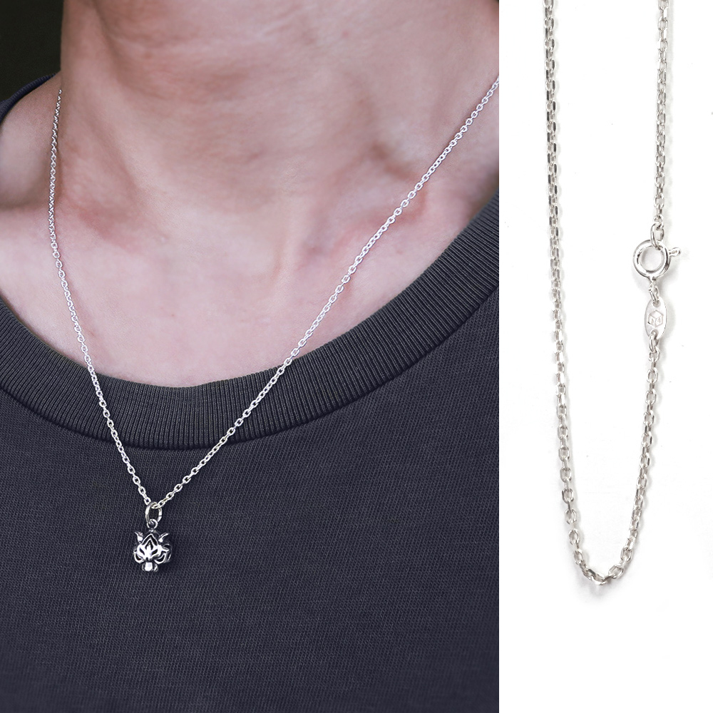 方形稜角鍊 1.8mm 細鍊 925純銀項鍊 男生項鍊 客製長度 純銀鍊子(不含墜子)