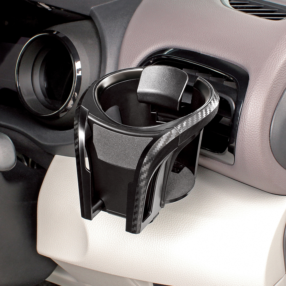 YAC 槌屋 通用型 出風口手機置杯架 二合一 手機架+置杯架 CARBON紋