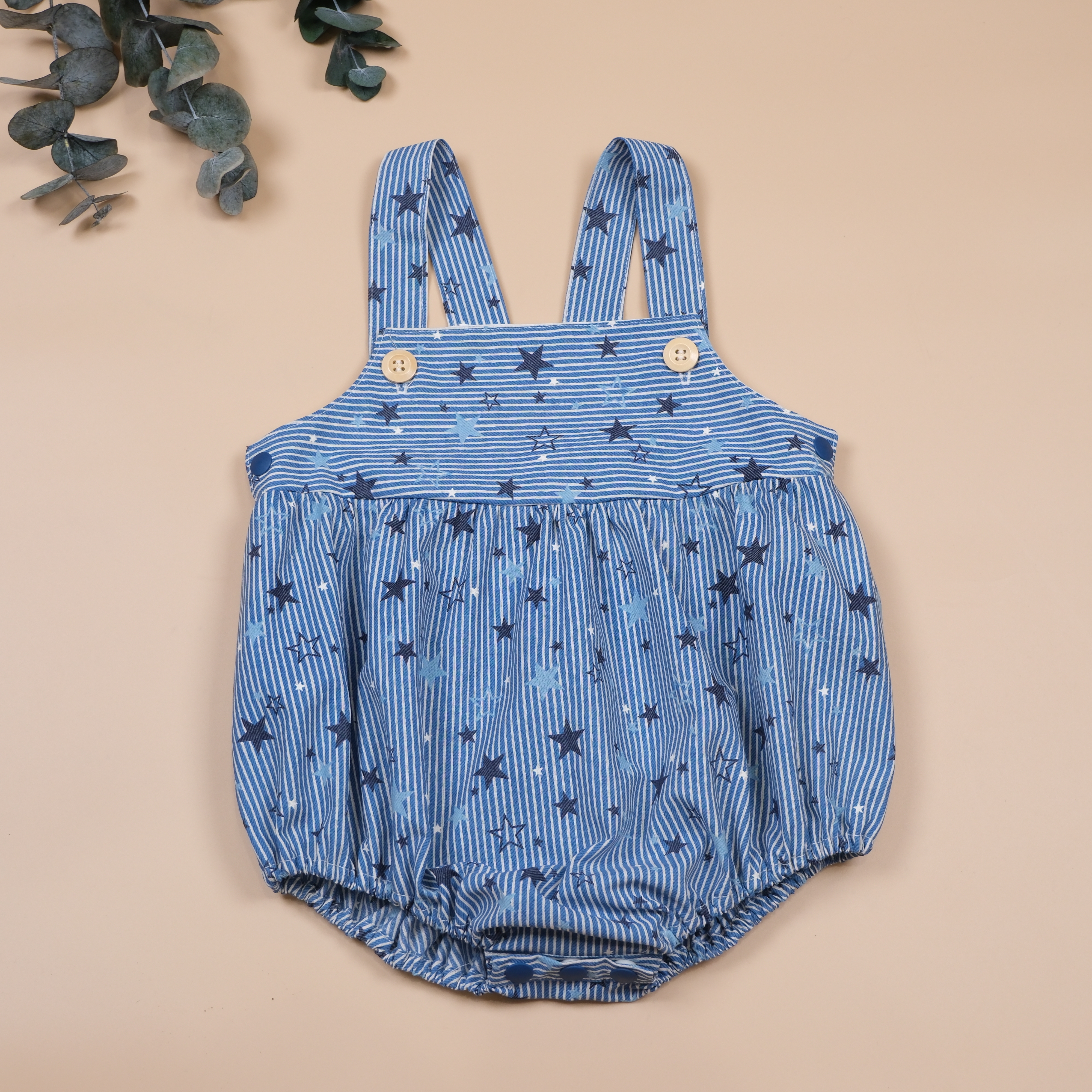 星辰旅行 Little Voyager ❉ 夢藍夜 ❉ 吊帶式連身包屁衣