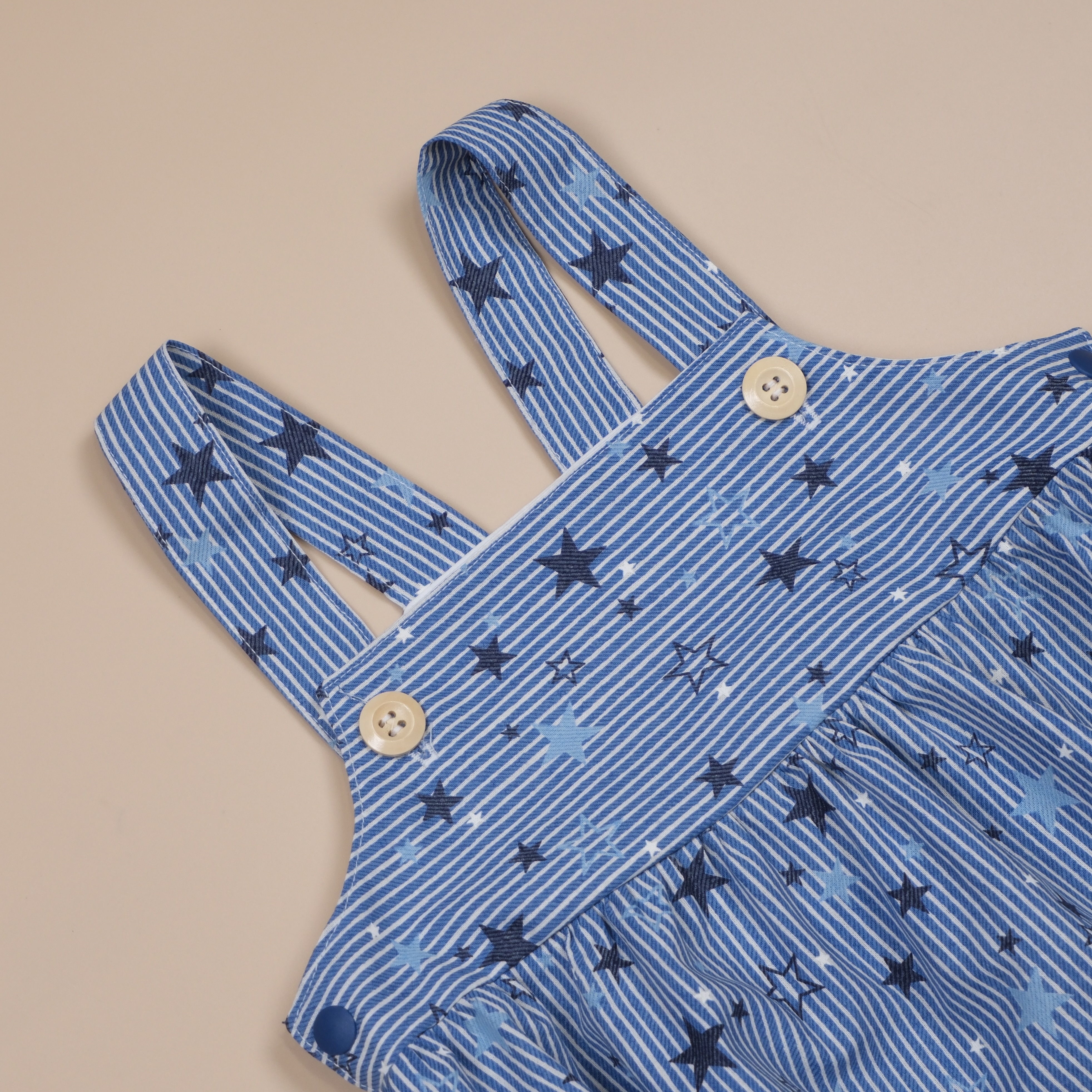 星辰旅行 Little Voyager ❉ 夢藍夜 ❉ 吊帶式連身包屁衣