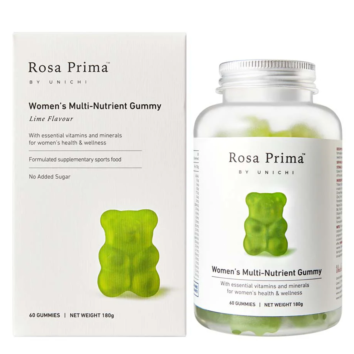 Unichi - Teddi Lab 女性多種維他命小熊軟糖 青檸味 60粒（平行進口）